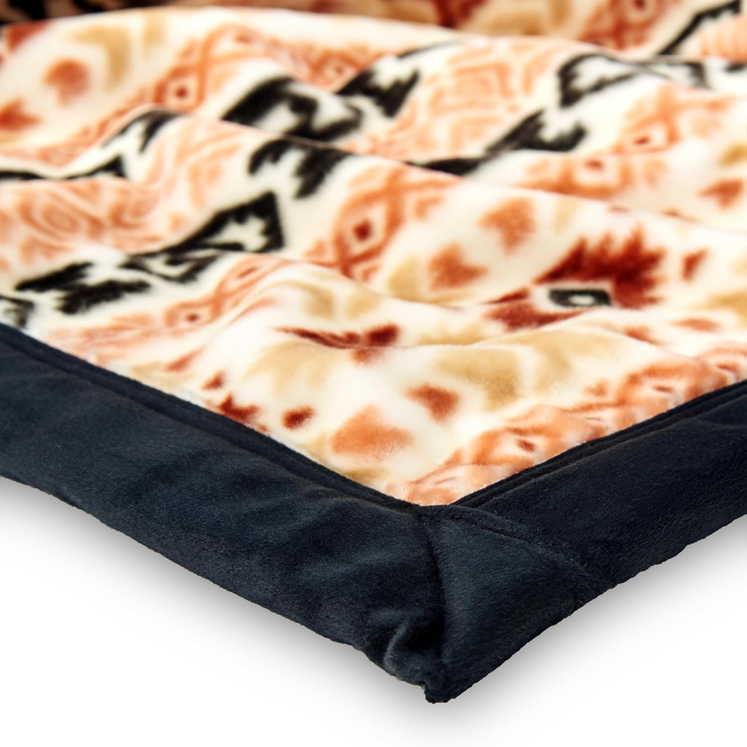 Northwest Ashford Home Essentials – Manta de felpa definitiva, 108 x 90 pulgadas, rayas Chimayo