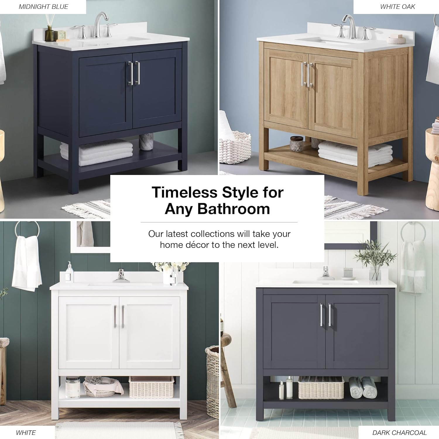 Ove Decors Vegas – Lavabo individual para encimera de mármol cultivado, 36 pulgadas, color azul medianoche