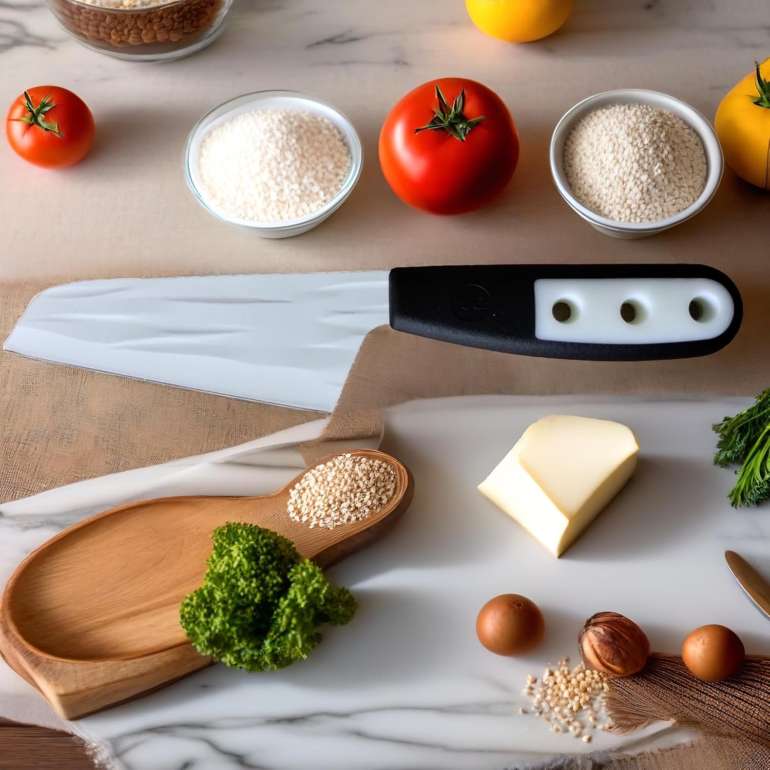 UC – Cuchillo para queso  Inmejorable resistencia al calor y a las manchas  Corta quesos duros y suaves sin esfuerzo  Eleva tus delicias culinarias