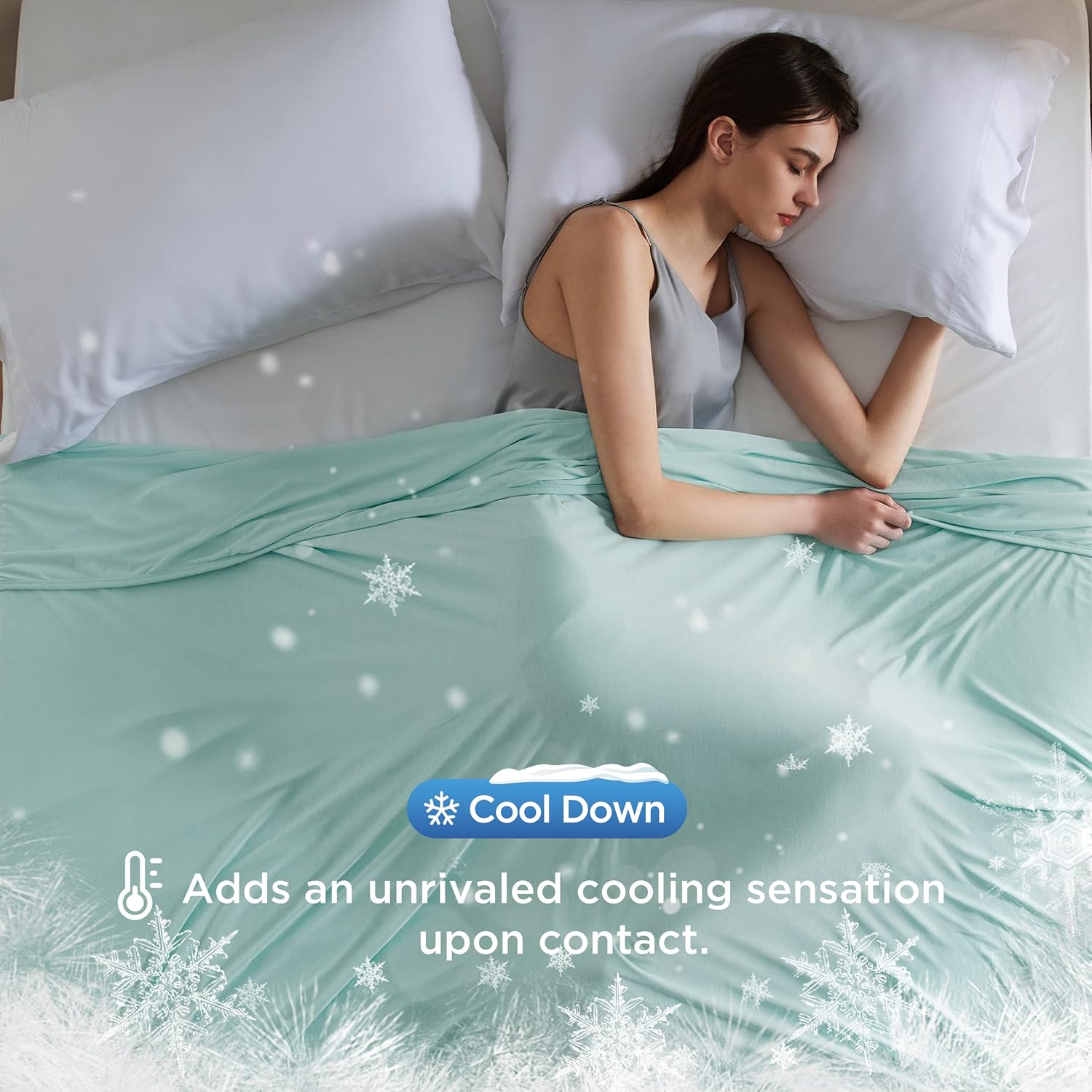 Bedsure Breescape – Manta refrescante tamaño queen para durmientes acalorados, ligera y fresca para el verano, con rayón derivado del bambú, manta