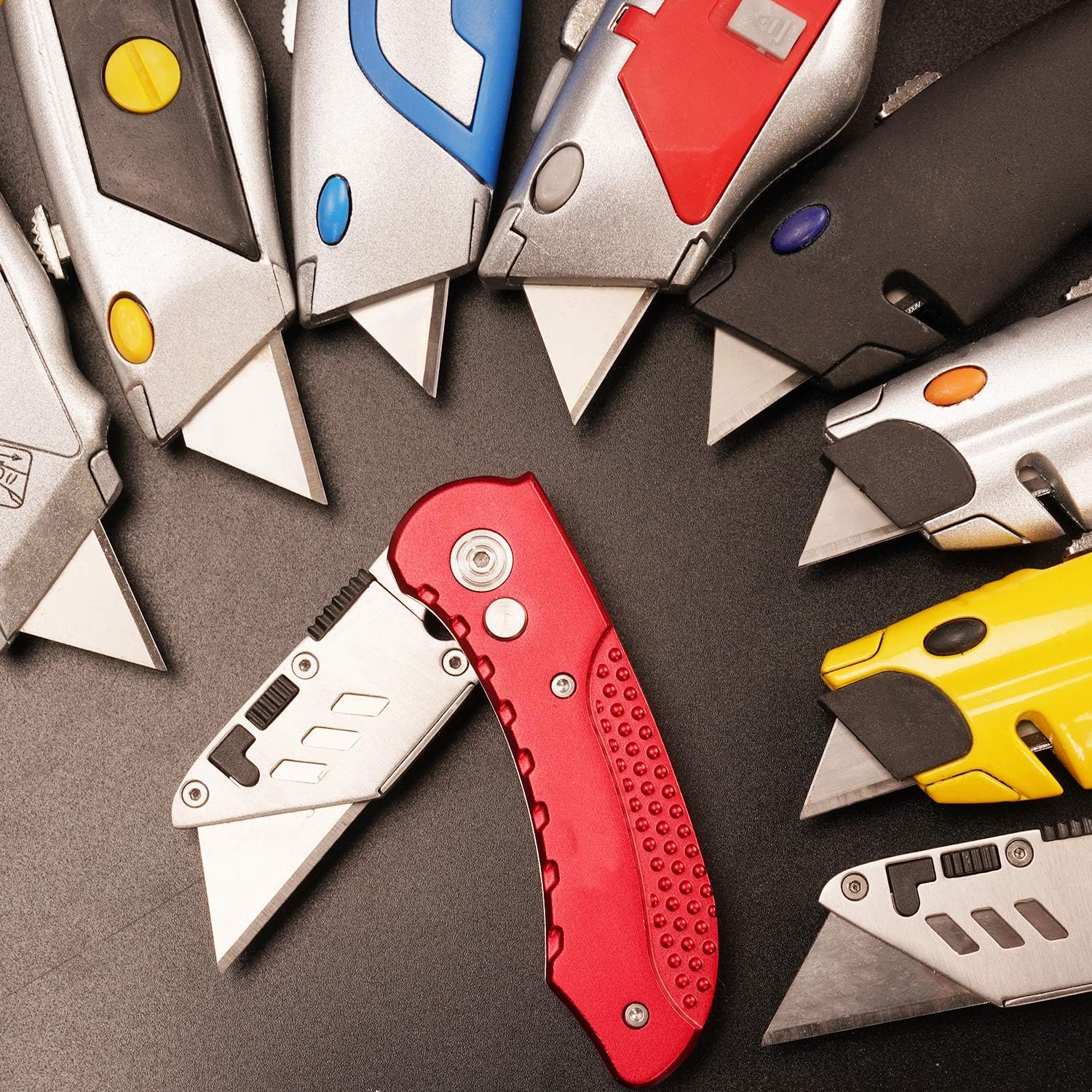 Cuchillas para cuchillos utilitarios dispensadores de cuchillas resistentes SK5 de acero 20 unidades