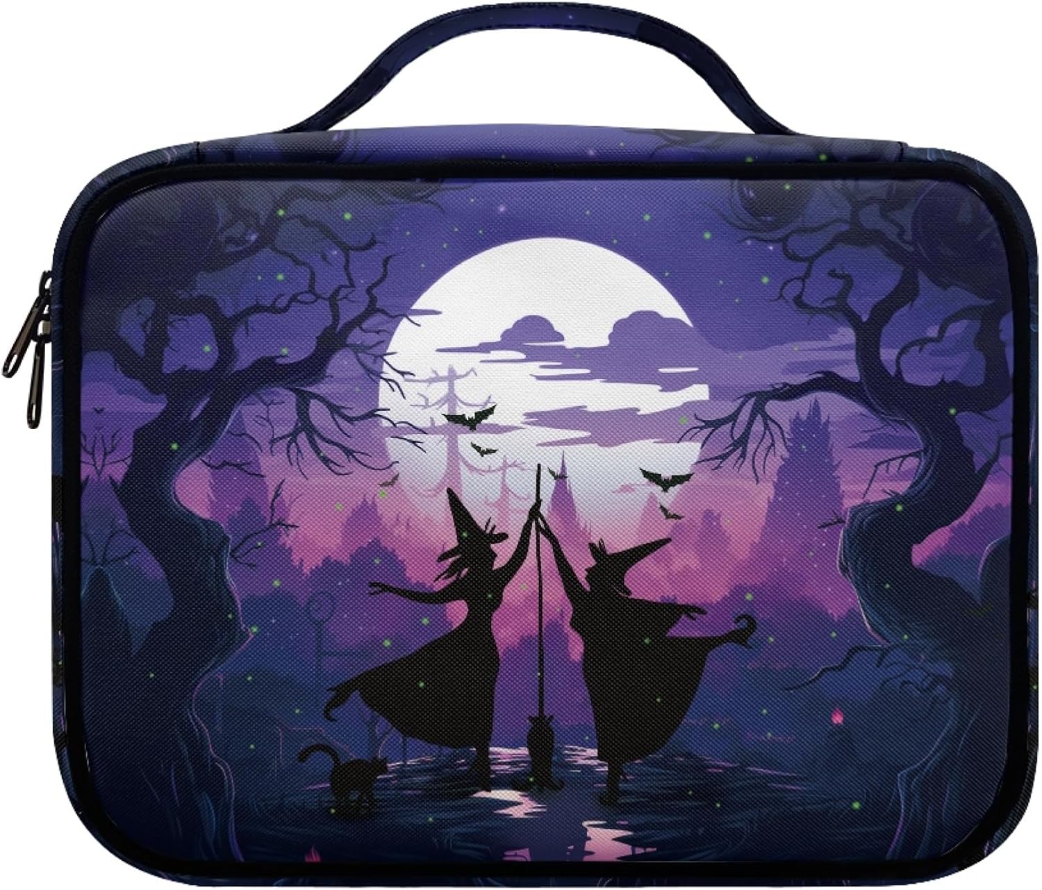Funda para la Biblia de Halloween para mujeres, fundas de la Biblia de bruja bailarina para adolescentes y niñas, protector con asa y bolsillo con