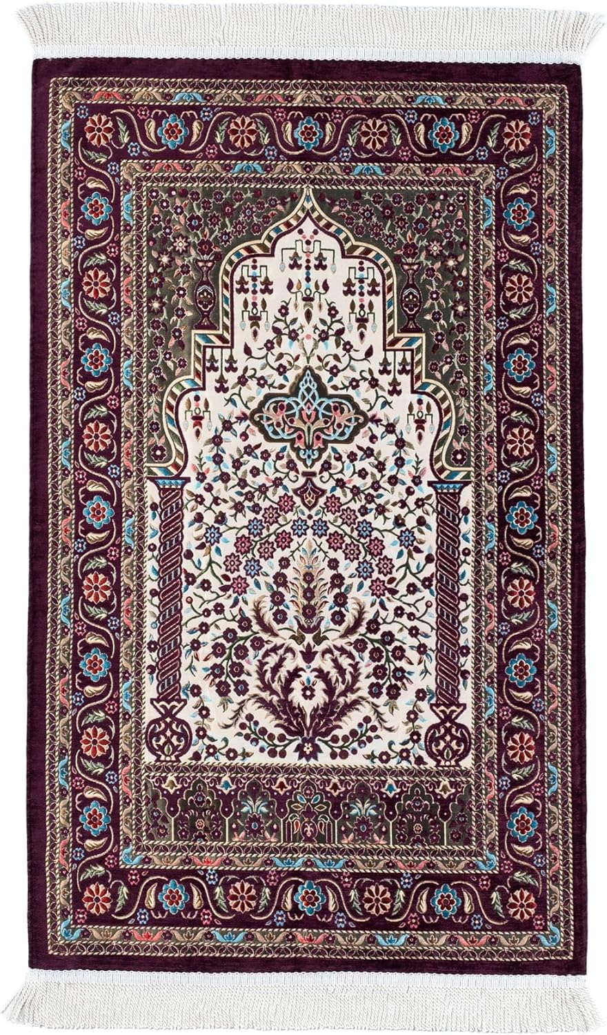moonlike Alfombra de oración turca, alfombra de oración morada, alfombra de oración de viaje, alfombra de oración portátil musulmana, alfombra de