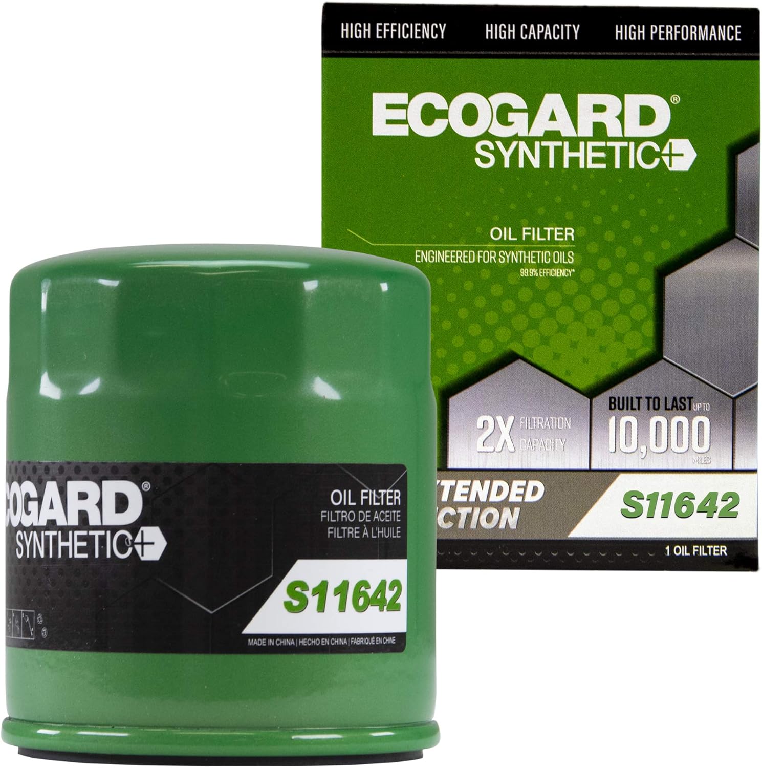 ECOGARD S11642 – Filtro de aceite de motor giratorio para aceite sintético, repuesto prémium para Chevrolet Colorado, Cruze, Equinox, Impala,