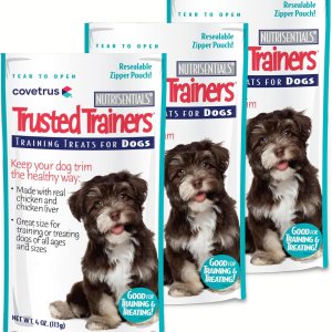 Covetrus NutriSentials Trusted Trainers – Golosinas suaves para perros pequeños, medianos y grandes, sabor a pollo, paquete de 3, 4 onzas Covetrus NutriSentials Trusted Trainers – Golosinas suaves para perros pequeños, medianos y grandes, sabor a pollo, paquete de 3, 4 onzas