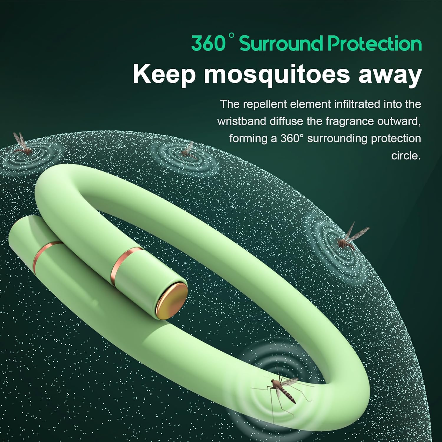 Pulseras de mosquitos, bandas de mosquitos de insectos y plagas para adultos y niños, sin DEET, pulseras de mosquitos al aire libre, patio,