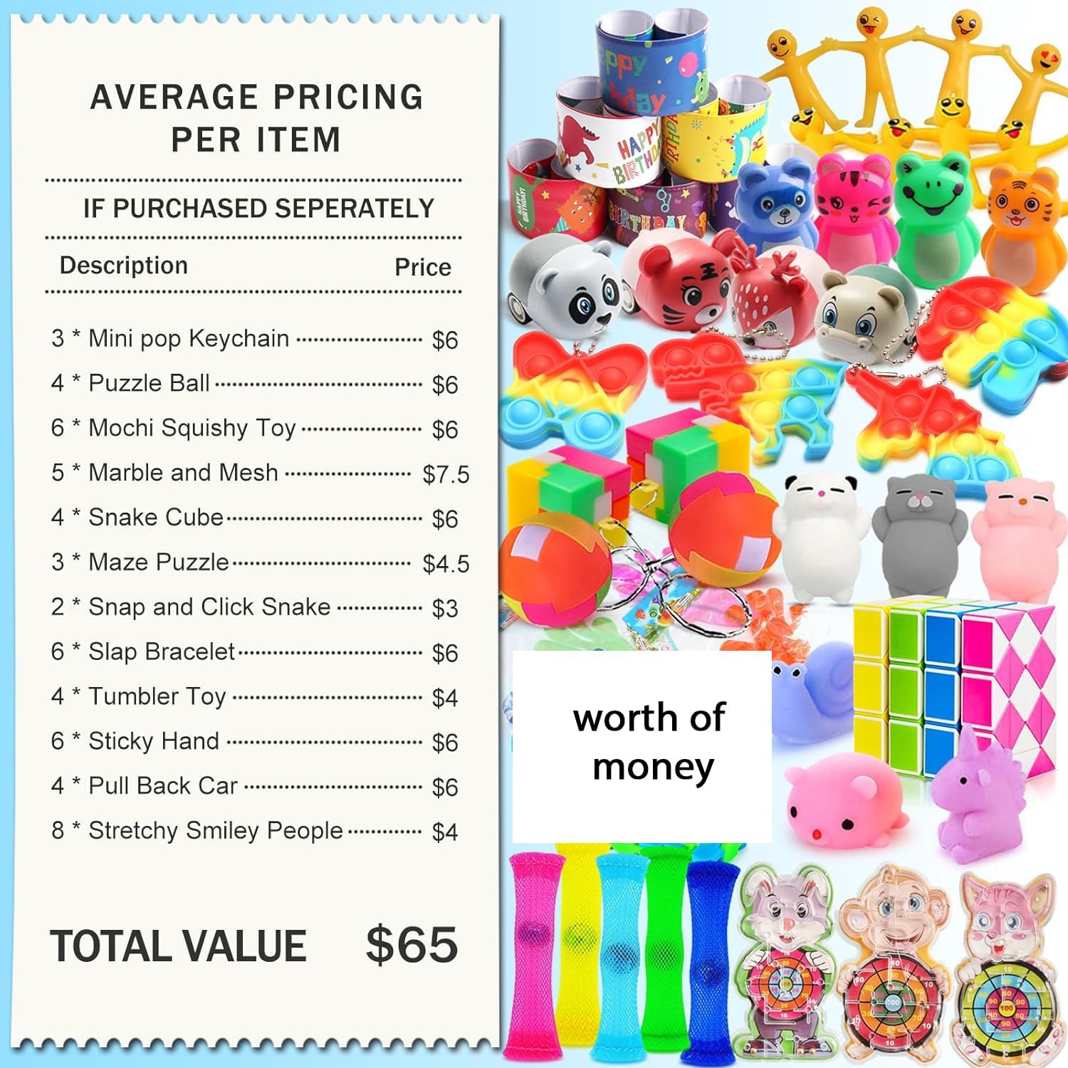 58 piezas de recuerdos de fiesta para niños de 3 a 5 4 a 8 a 12, caja de premios de carnaval del cofre del tesoro, juguetes para aula, rellenos de