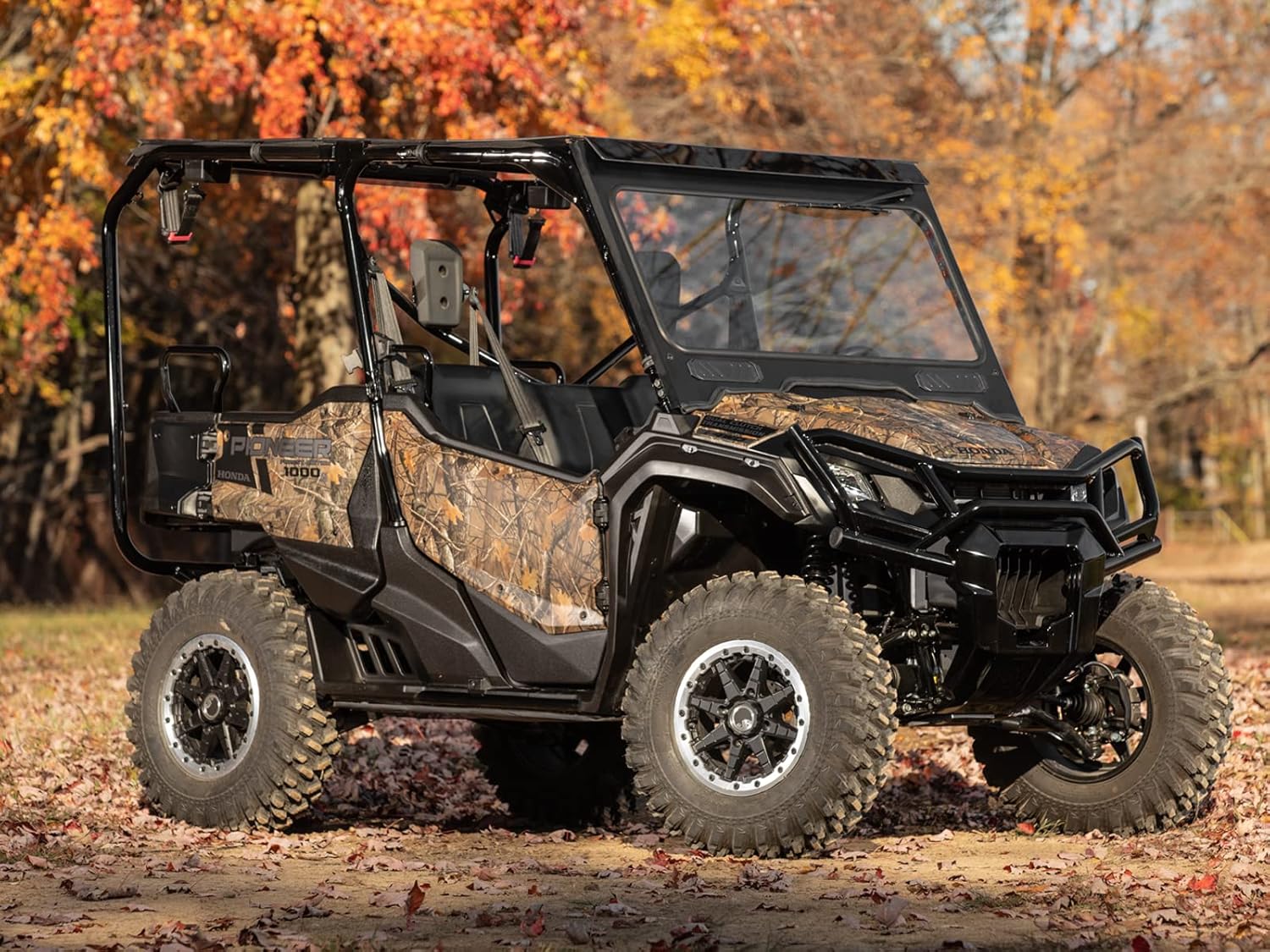 SuperATV – Parabrisas de vidrio delantero para parabrisas de vidrio SuperATV para Honda Pioneer 1000 (ver ajuste)  Parabrisas de vidrio laminado