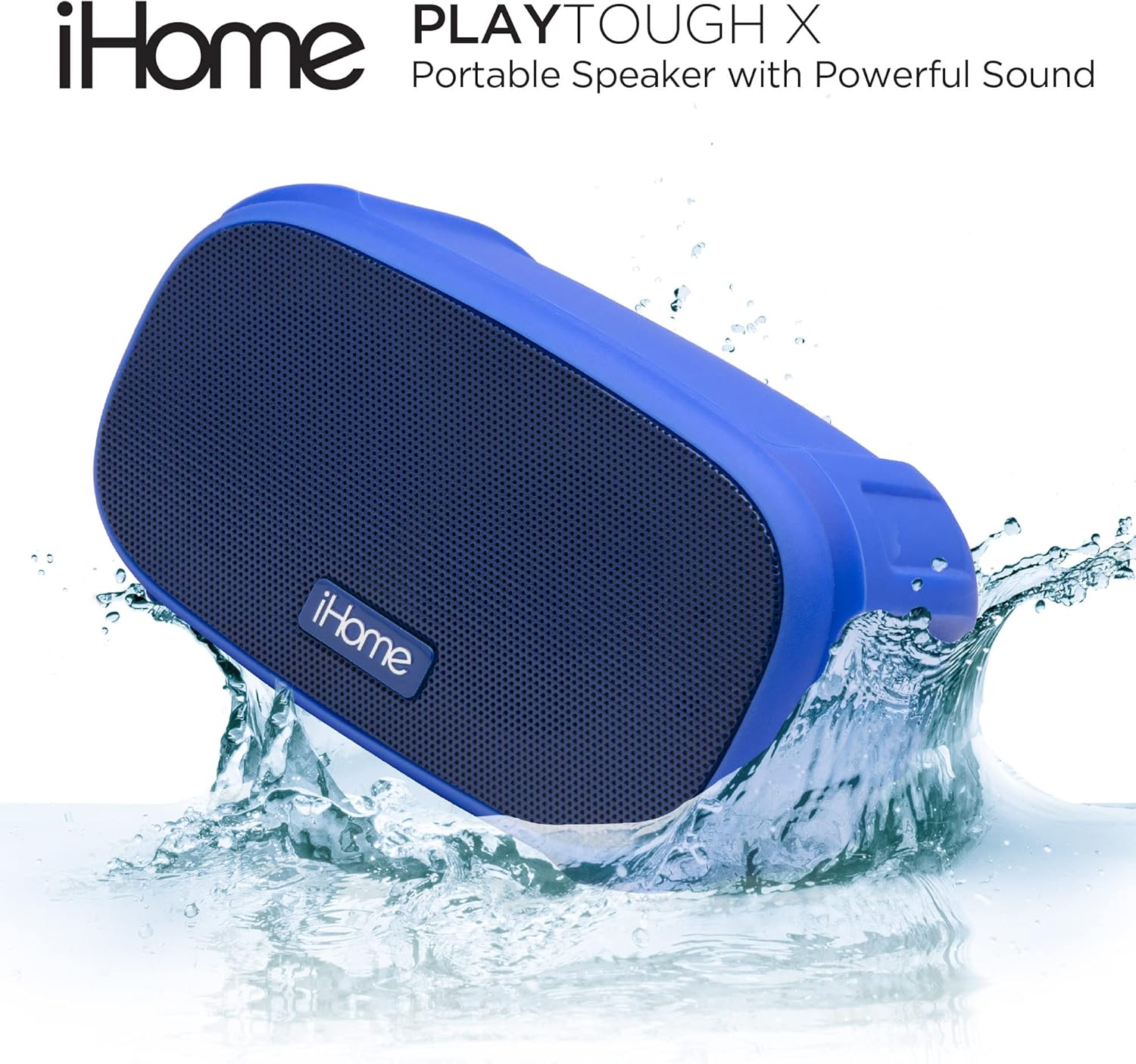 iHome Altavoz Bluetooth con batería de 18 horas de duración, el altavoz portátil es resistente al agua certificado iP46, ideal para acampar,