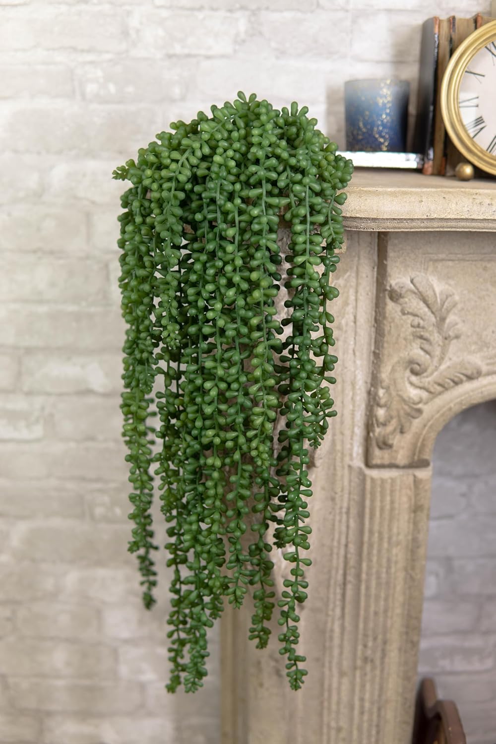 Ebros Gift Paquete de 6 collares artificiales realistas y realistas para plantas suculentas de helecho, plantas botánicas, hogar, jardín, veranda,