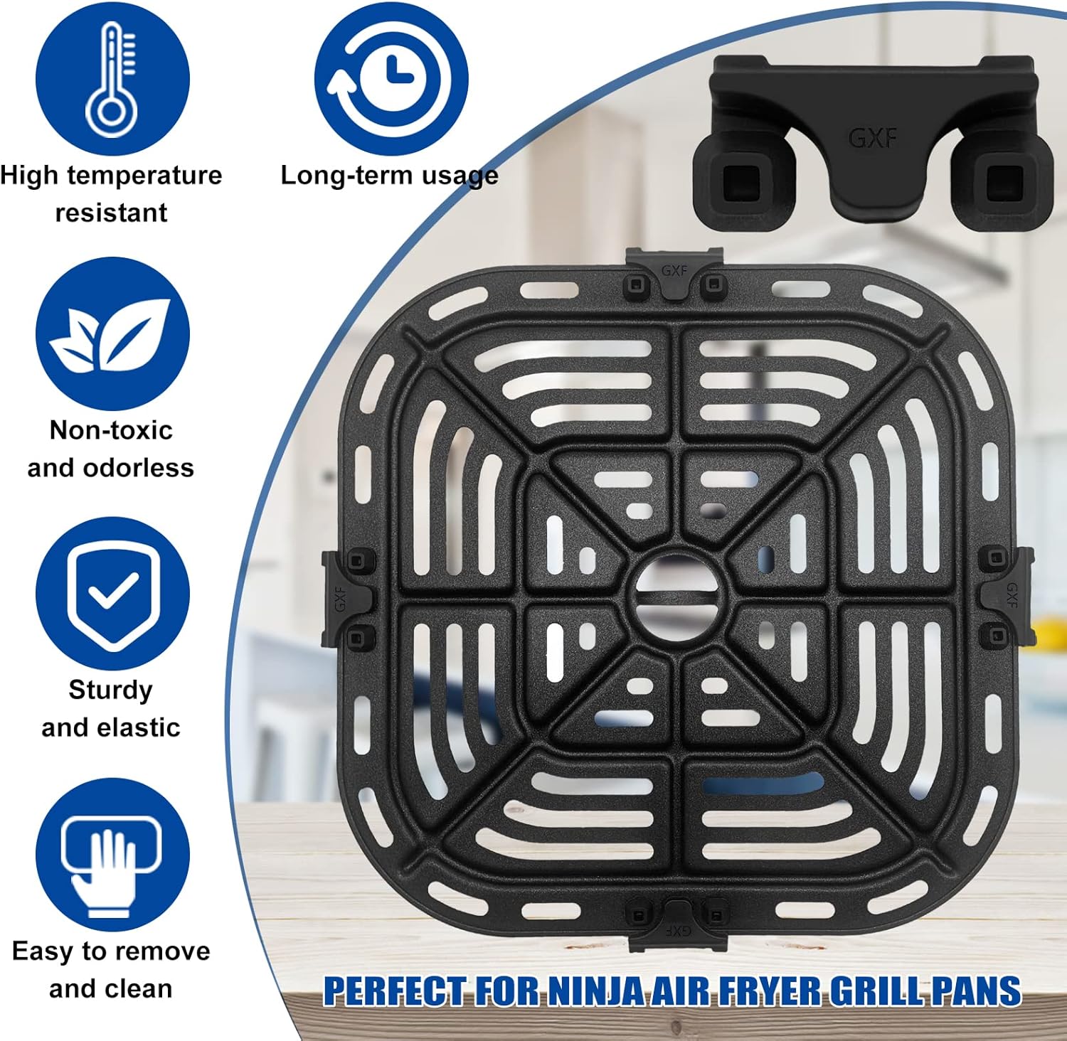 Parachoques de goma para freidora de aire, 4 piezas de repuesto para freidora de aire para olla instantánea Gourmia Cosori y otras freidoras de