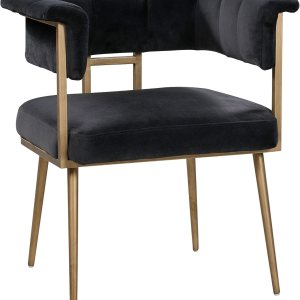 Tov Furniture Astrid Ultra Modern Barrel Back Velvet Upholstered Side Chair, 26″ Tov Furniture Astrid Ultra Modern Barrel Back Velvet Upholstered Side Chair, 26″