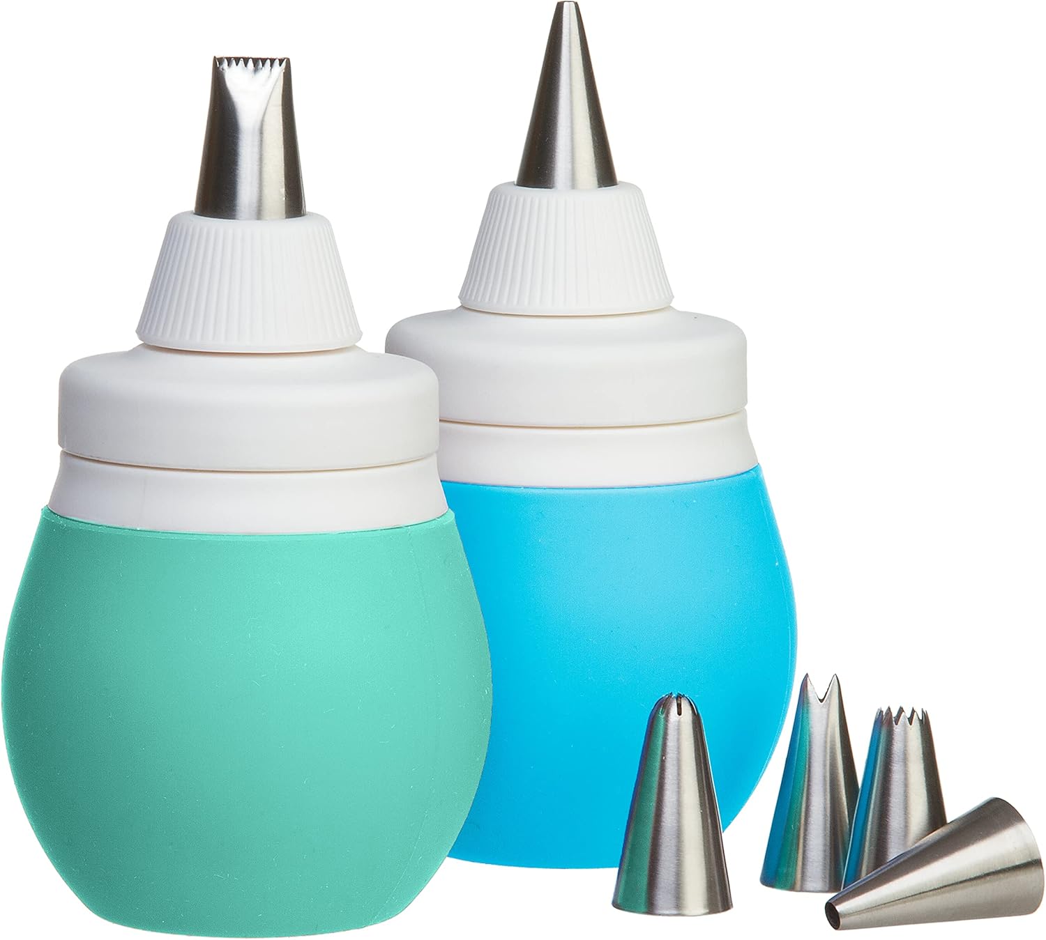 Prepworks by Progressive – Kit de decoración de bombillas de glaseado de 8 piezas, azul pastel y turquesa