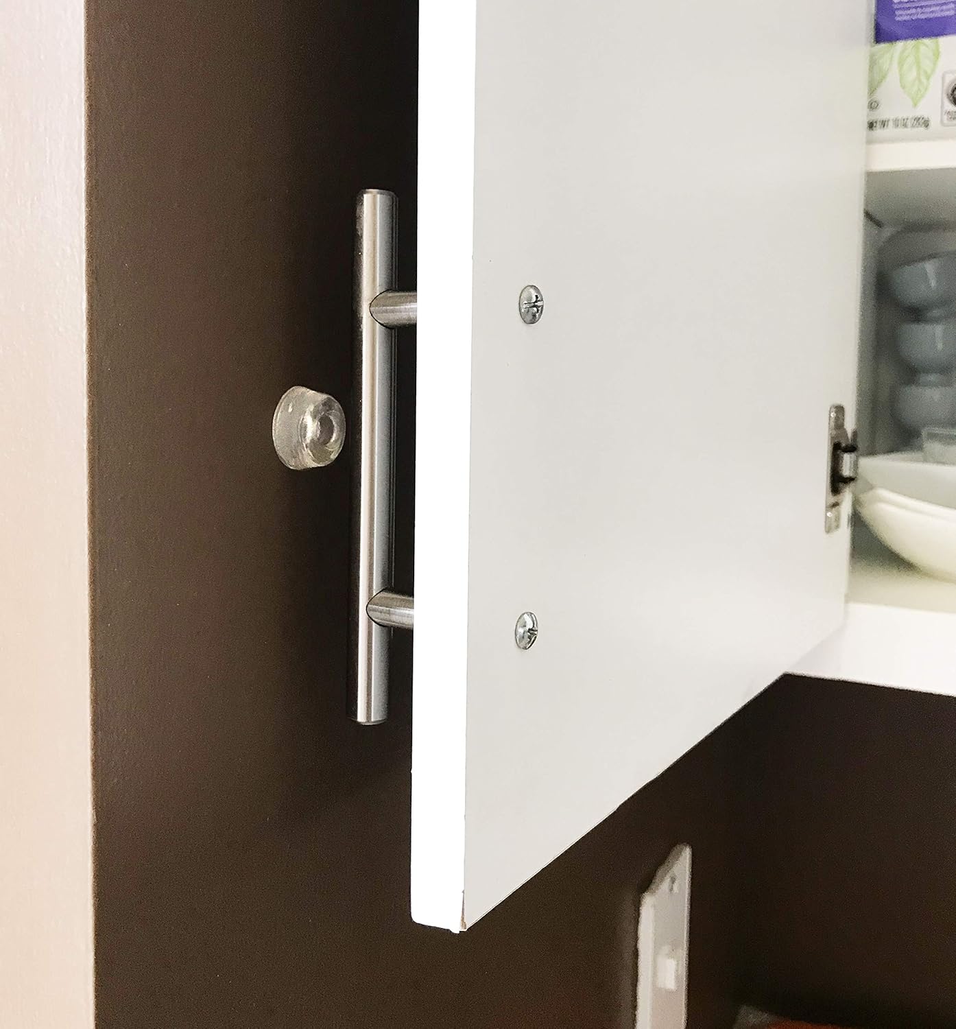 Parachoques autoadhesivos transparentes para pomos de puerta (paquete de 12)  Tapón de manija de puerta pequeña  Protectores de pared para puerta de