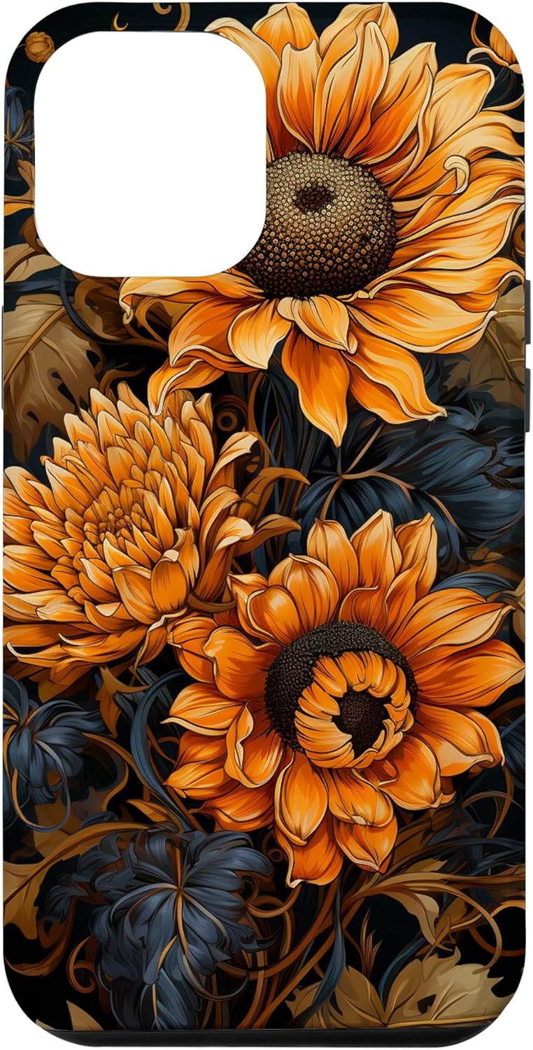 Funda para iPhone 12 Pro Max Sunflower Southern Boho Western Theme