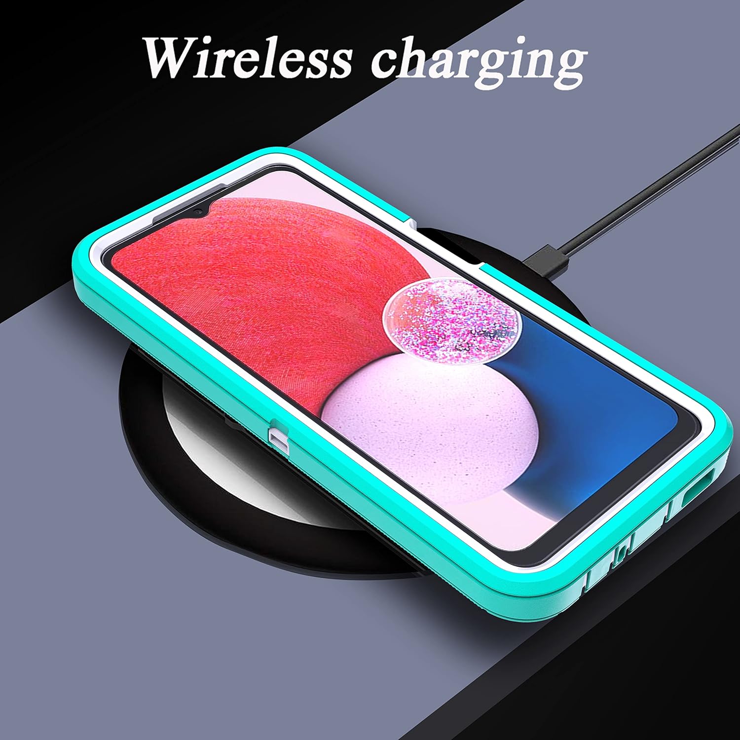 YmhxcY Funda para Samsung Galaxy A13 4G-5G con película a prueba de explosiones 2 unidades y película protectora de pantalla de lente de cámara 2