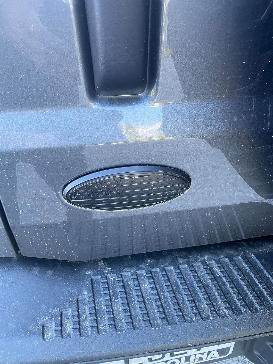 Emblema de Bronco de 5 pulgadas para portón trasero ovalado negro americano para Ford Bronco 2021-2023 (negro mate)