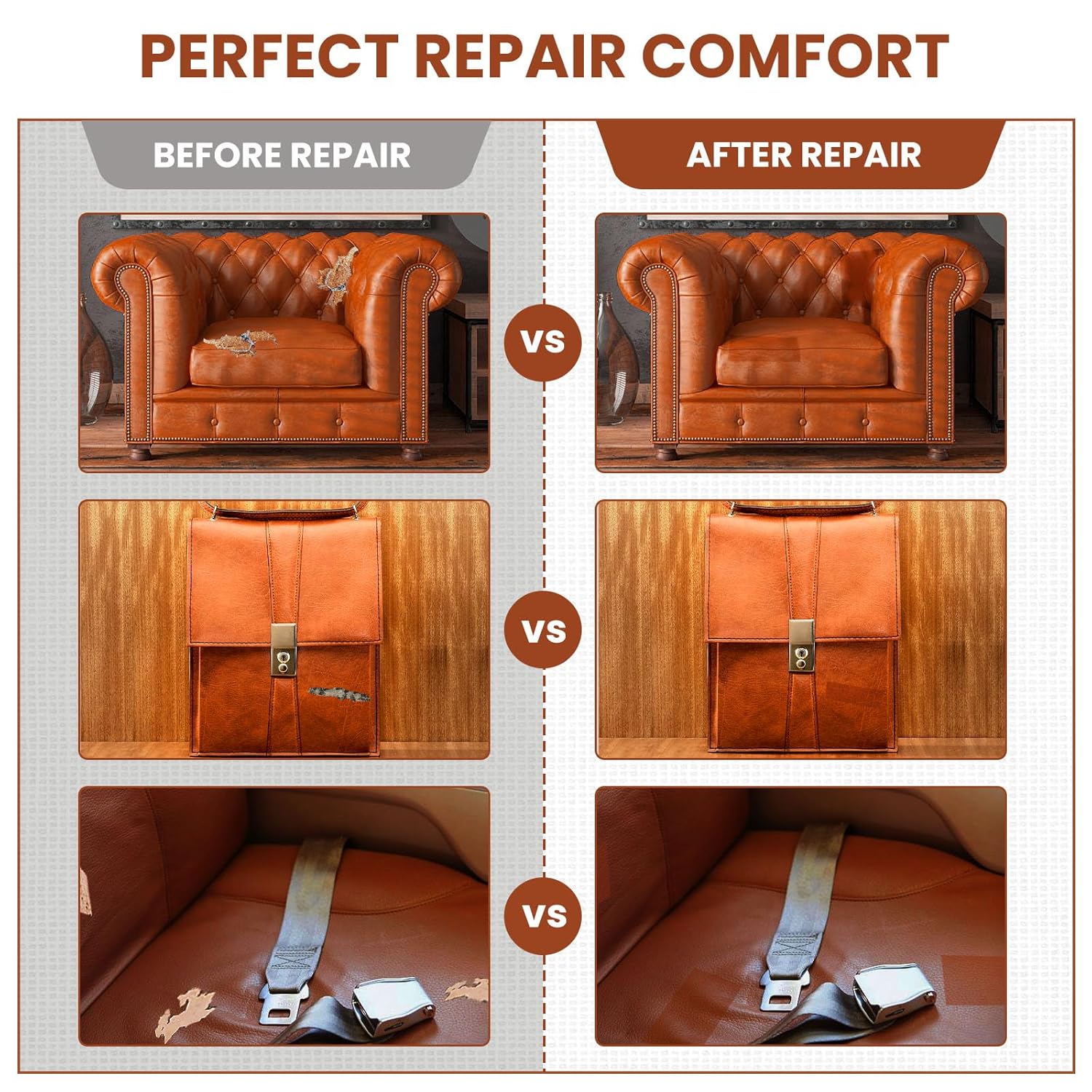 Parche de reparación de cuero autoadhesivo, parches extra grandes de 17 x 79 pulgadas para muebles, cinta de cuero para reparación de asientos de