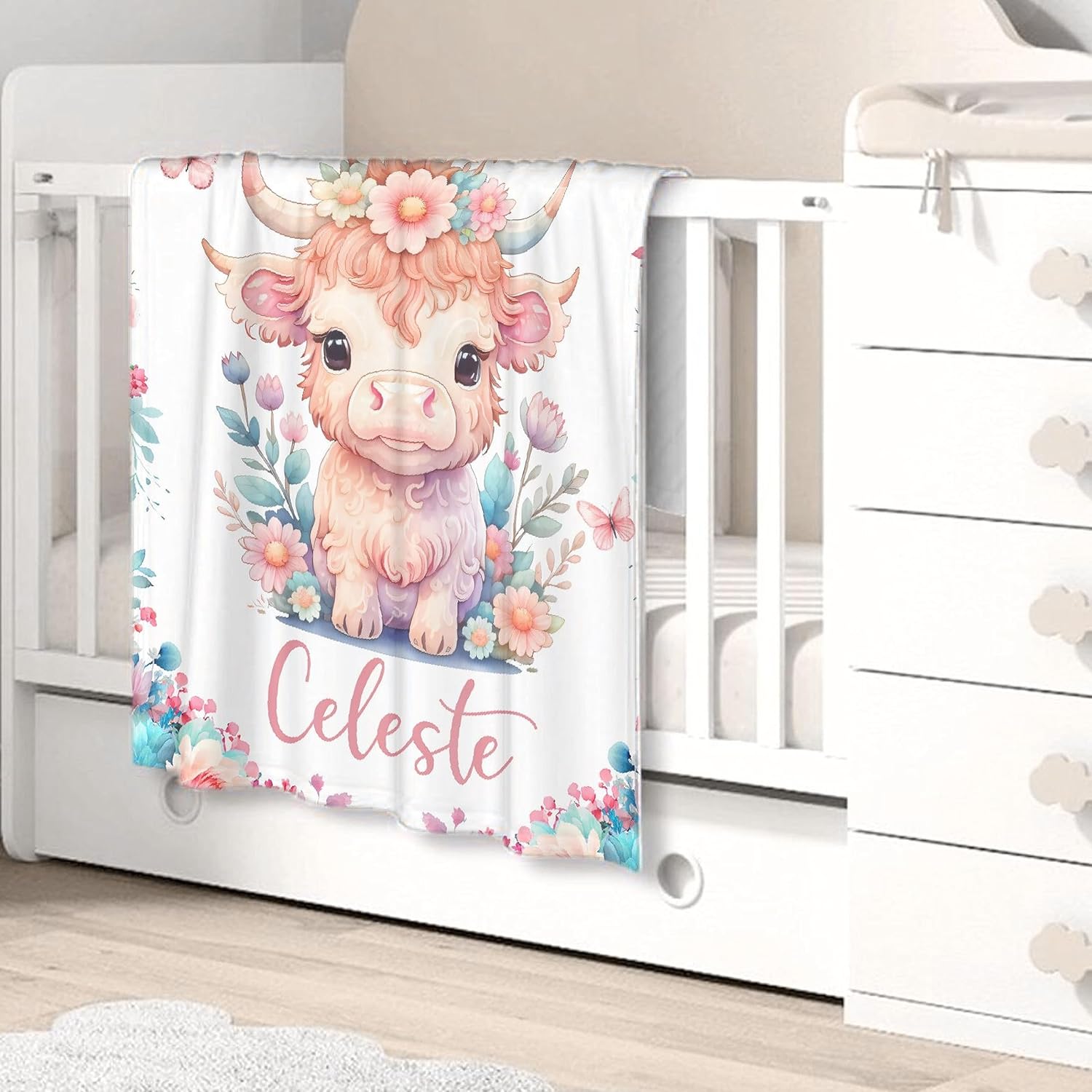 Manta de bebé personalizada para niñas y niños, manta de bebé personalizada con nombre para niños pequeños, baby shower, recién nacidos, guardería,