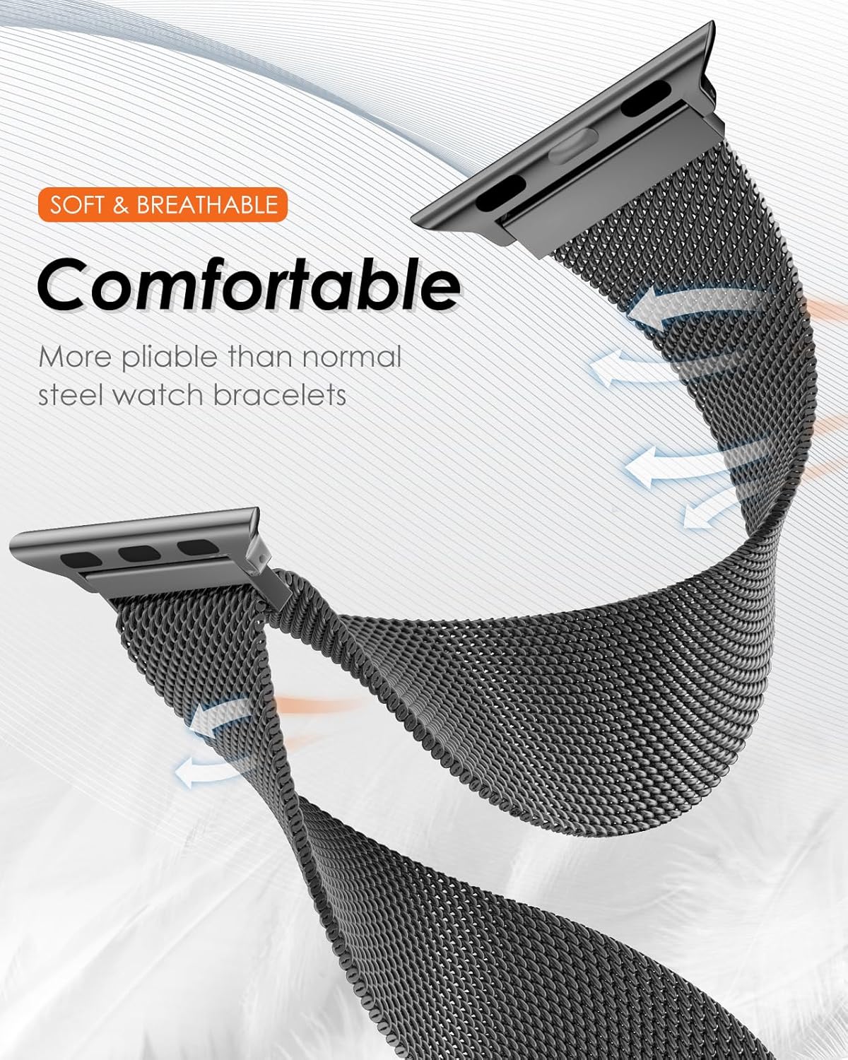 Correas de patente 2023 compatibles con Apple Watch Band de 1.496 in 1.575 in 1.614 in 1.654 in 1.732 in 1.772 in 1.929 in para mujeres y hombres,