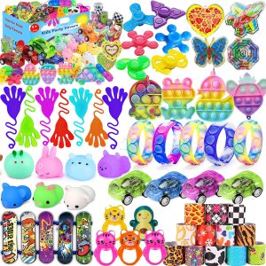 Mivanlin 62 piezas de recuerdos de fiesta pop para niños de 4 a 8 años, paquete de juguetes antiestrés, juguetes de caja del tesoro, premios de Mivanlin 62 piezas de recuerdos de fiesta pop para niños de 4 a 8 años, paquete de juguetes antiestrés, juguetes de caja del tesoro, premios de