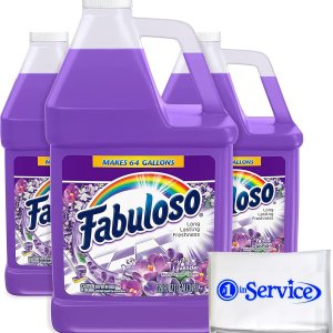 Number 1 In Service Fabolouso Hace 64 galones, líquido morado lavanda, multiusos, profesional, no tóxico, limpiador de suelos de madera dura, Number 1 In Service Fabolouso Hace 64 galones, líquido morado lavanda, multiusos, profesional, no tóxico, limpiador de suelos de madera dura,