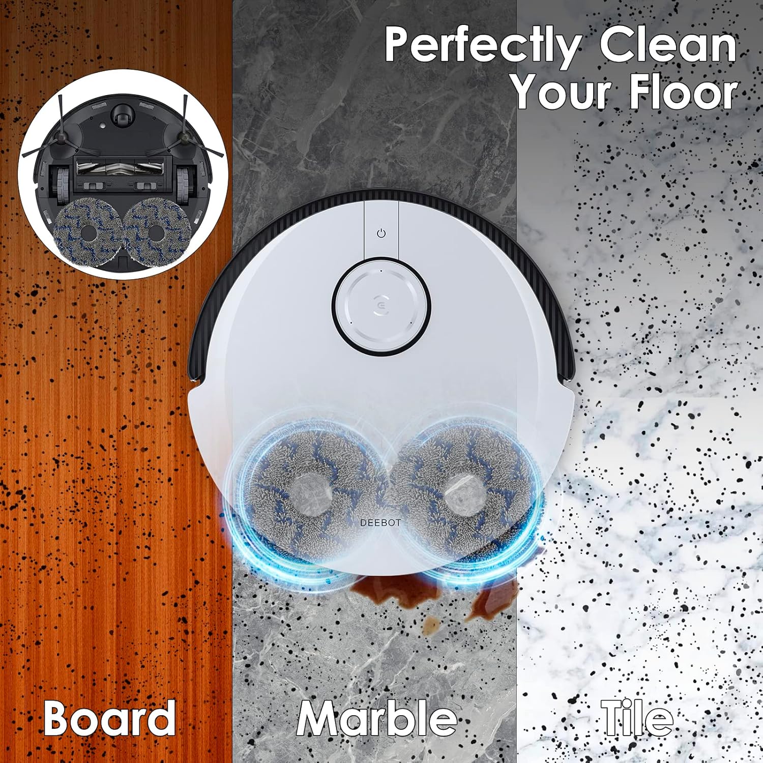 (10 almohadillas lavables y reutilizables para ECOVACS DEEBOT X1 Omni X1 PRO Omni X1 Turbo X1 PlusT10 Omni T10 Turbo, toallitas resistentes para