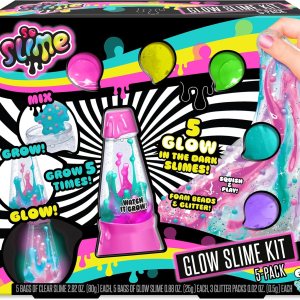 Canal Toys So Slime Glow Slime, paquete de 5, divertido kit de slime que brilla en la oscuridad con contenedor. Estirar, aplastar y jugar Canal Toys So Slime Glow Slime, paquete de 5, divertido kit de slime que brilla en la oscuridad con contenedor. Estirar, aplastar y jugar