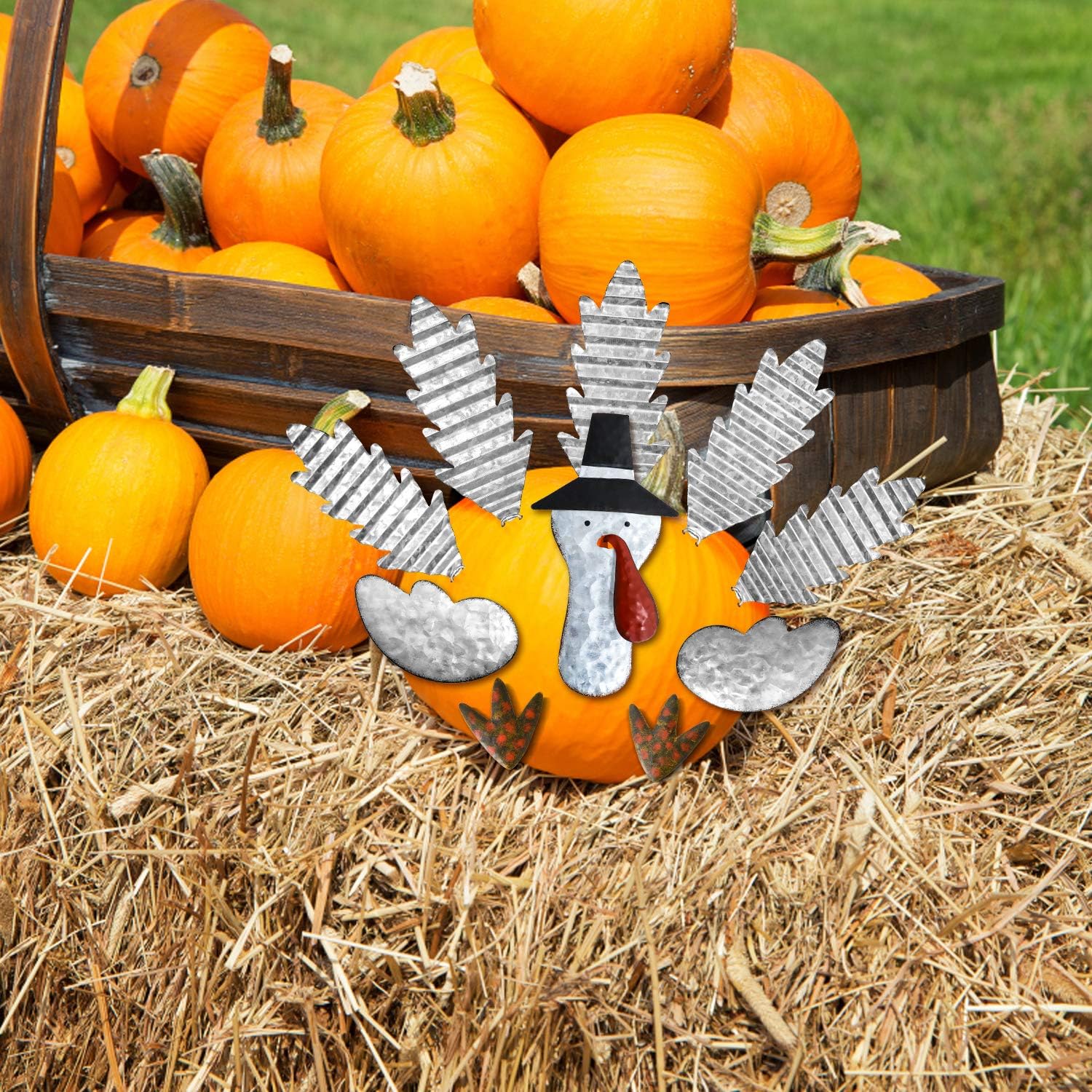 ALLADINBOX Kit de fabricación de pavo de calabaza de Acción de Gracias, kit de decoración de pavo, decoración de otoño y cosecha para Acción de