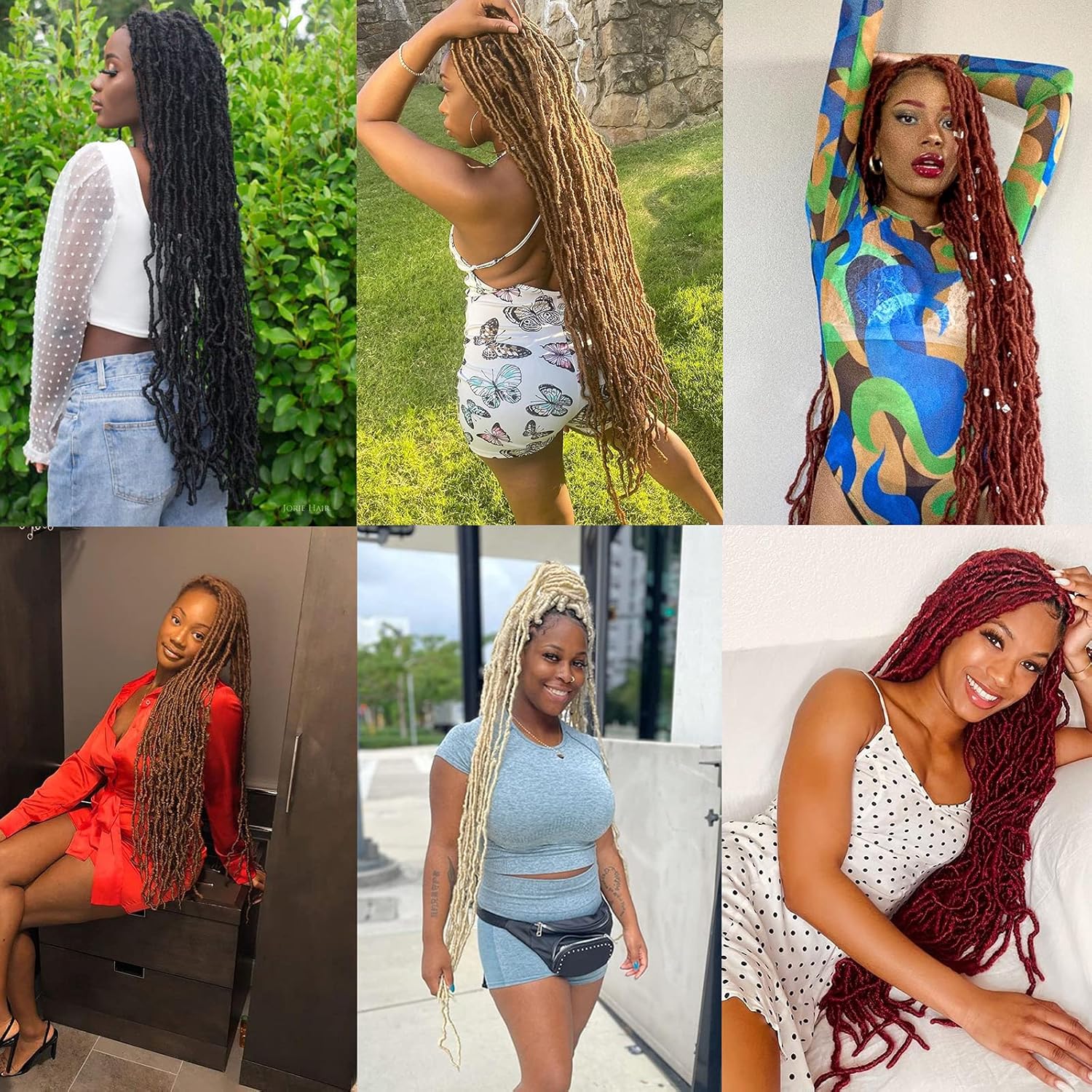 Leeven Rastas de ganchillo sintéticas suaves de 30 pulgadas, 7 paquetes de trenzas de ganchillo color negro natural, estilo bohemio, extensiones de