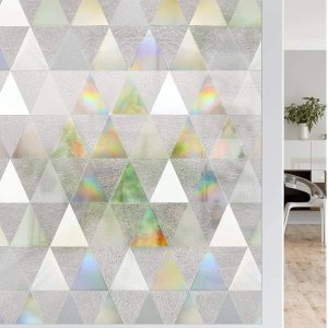 rabbitgoo Película de privacidad para ventana, diseño de arco iris, vinilo decorativo 3D, película no adhesiva, bloqueo solar y UV, para el hogar, rabbitgoo Película de privacidad para ventana, diseño de arco iris, vinilo decorativo 3D, película no adhesiva, bloqueo solar y UV, para el hogar,