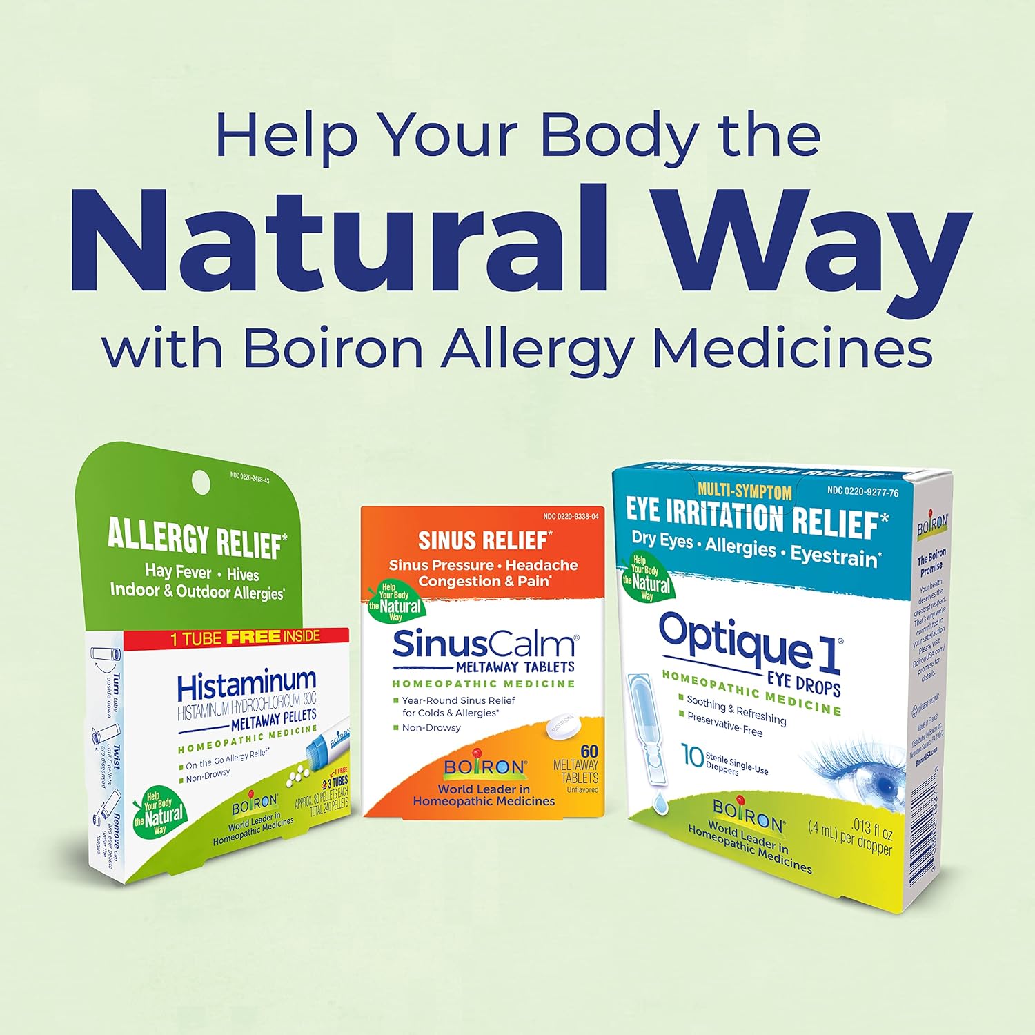 Boiron AllergyCalm On The Go para aliviar la alergia y la fiebre del heno síntomas de estornudos, secreción nasal y picazón en los ojos o garganta,
