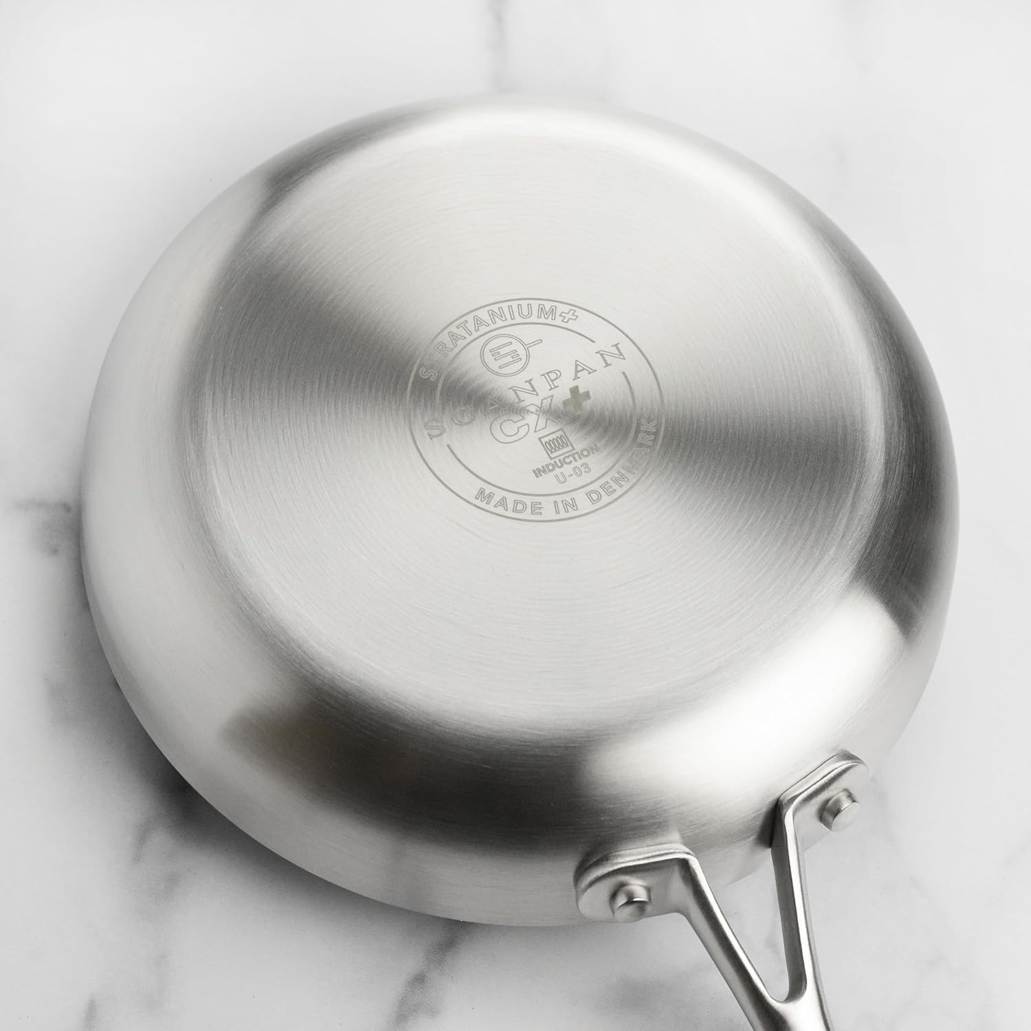 Scanpan CX+ – Juego de sartenes antiadherentes con tapas, sartenes de 8 y 10.25 pulgadas con Stratanium Plus, acero inoxidable de 5 capas