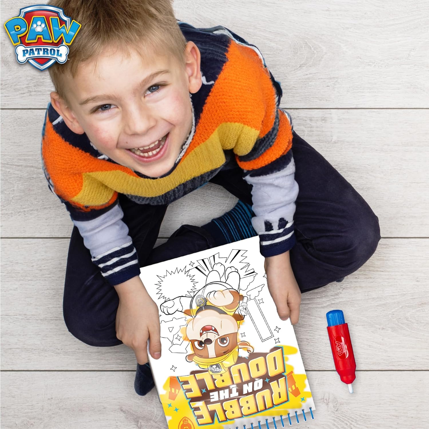 Paw Patrol Aqua Art, incluye 4 páginas reutilizables de arte acuático y bolígrafo de agua, libro de colores con agua, libro de actividades de