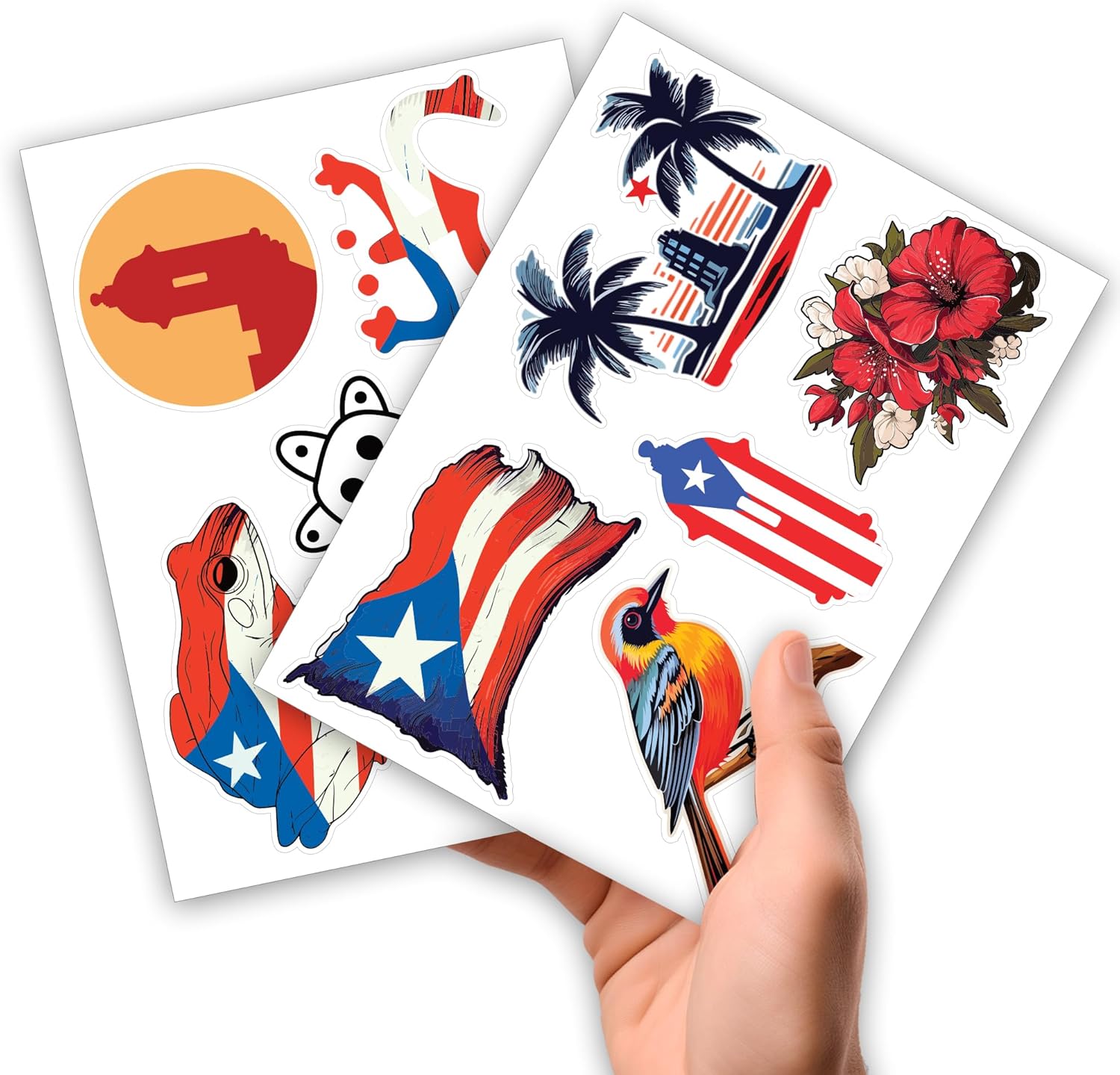 Puerto Rico – Juego de calcomanías para parachoques de coche, ventana, laptop