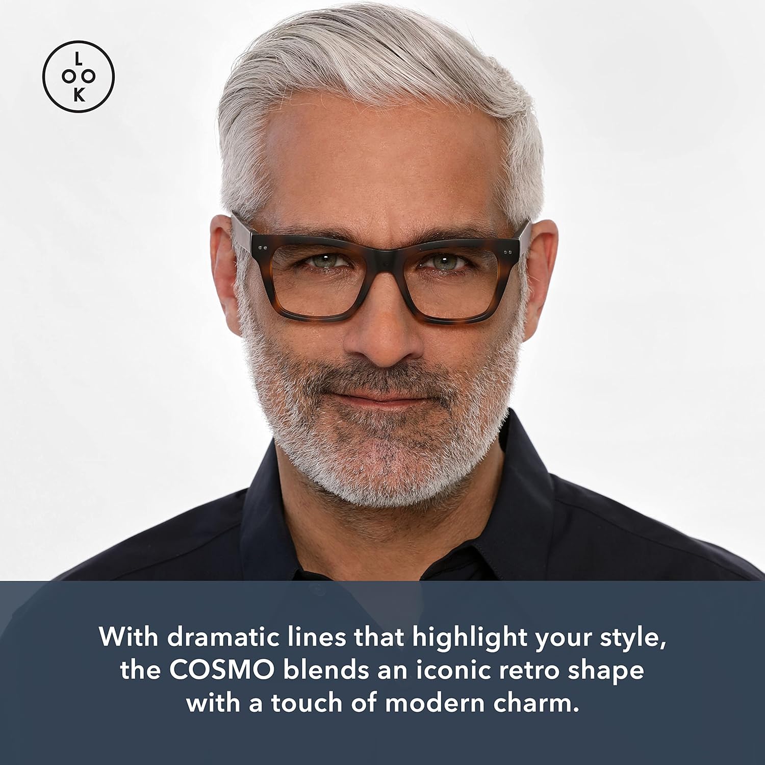 LOOK OPTIC Cosmo Reader – Gafas de lectura unisex con estilo, calidad de prescripción (aumento completo, no progresivos)