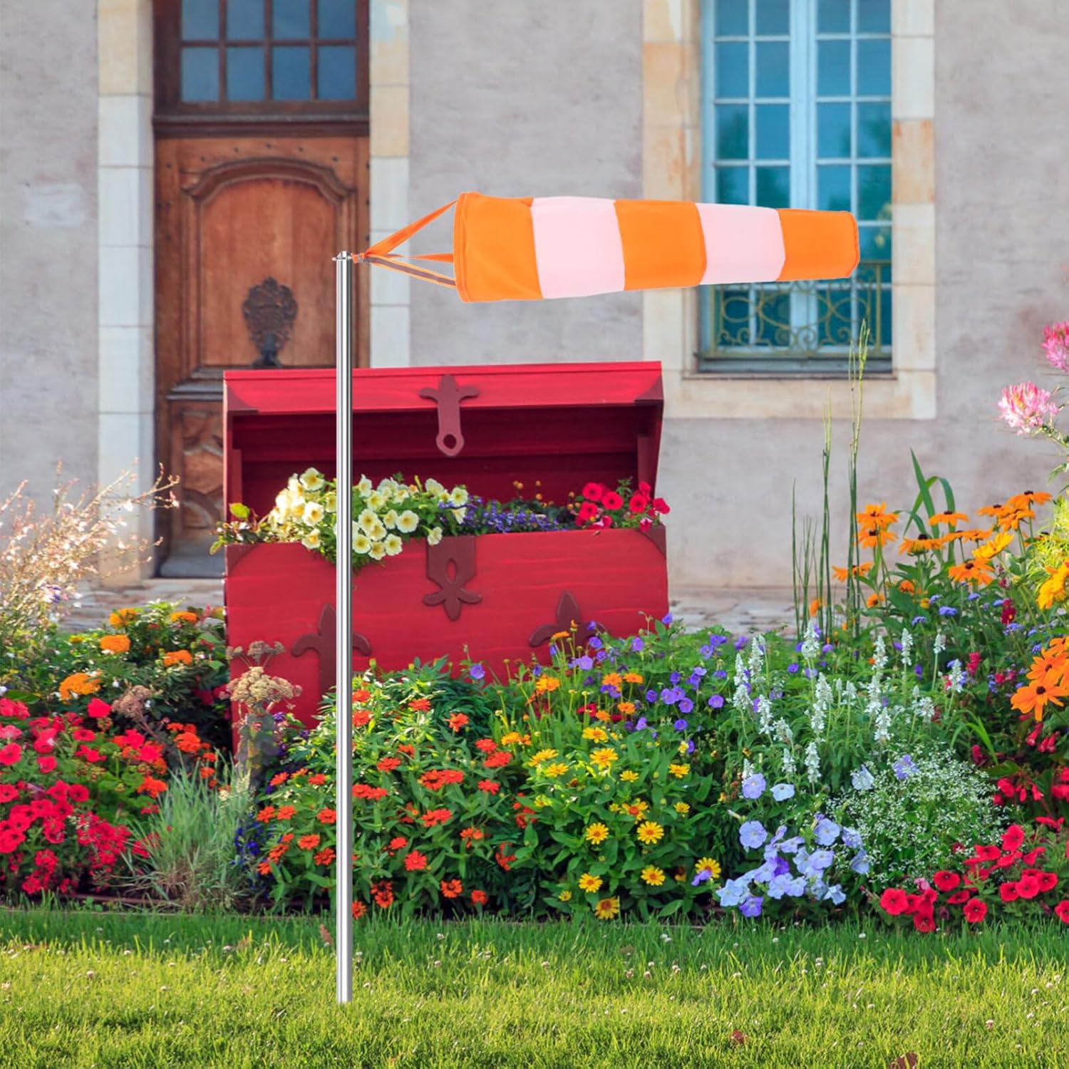 BESPORTBLE Windsock – Calcetines de viento para exteriores, resistentes para aeropuerto, para colgar en exteriores, con cinturón reflectante, para