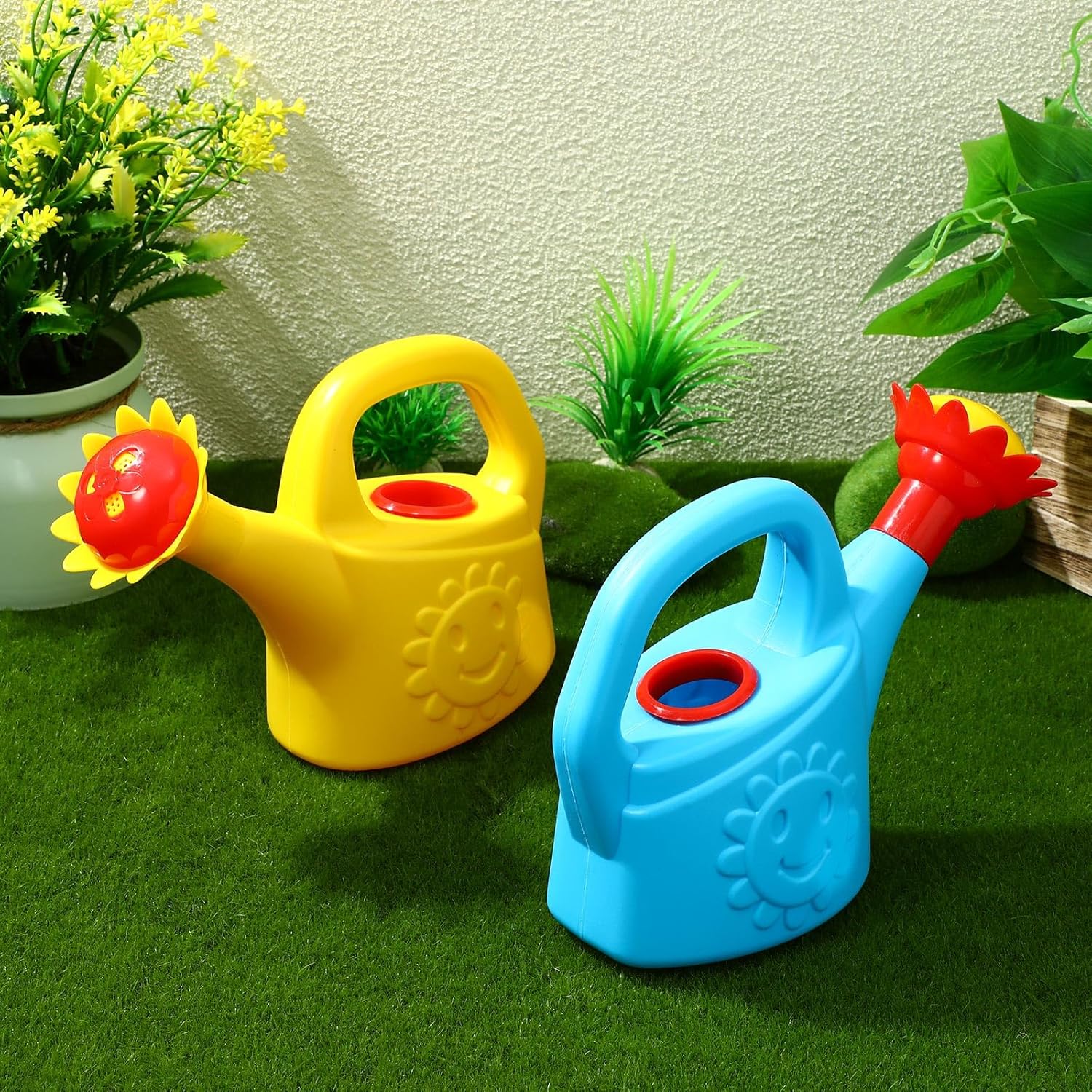 Kisangel – Juego de 2 botes de riego para niños (colores aleatorios)