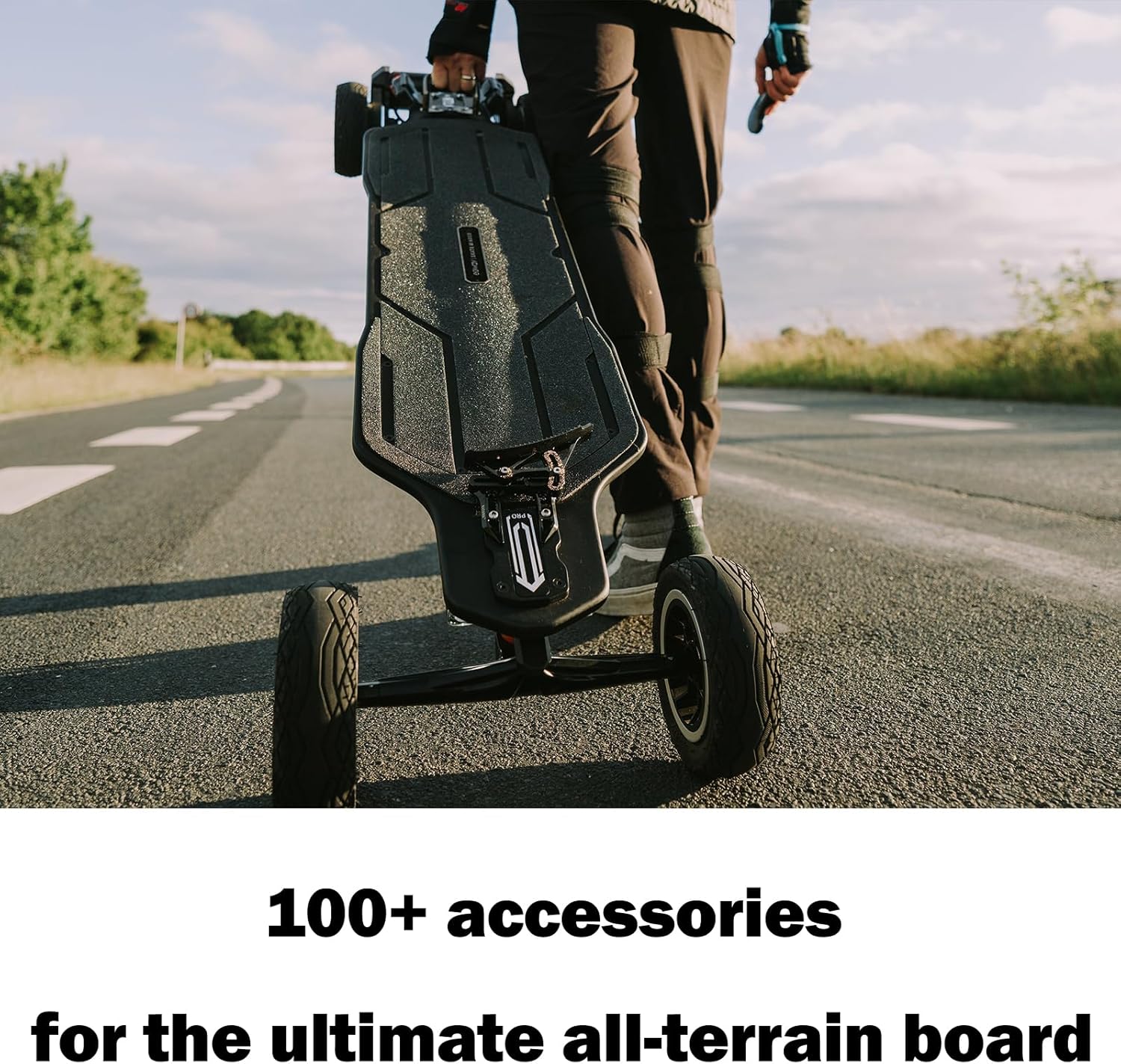 Exway Atlas Pro – Patinetas eléctricas todoterreno todoterreno, velocidad máxima de 35 mph, tabla de montaña de rango de 24 millas, batería AUXPack