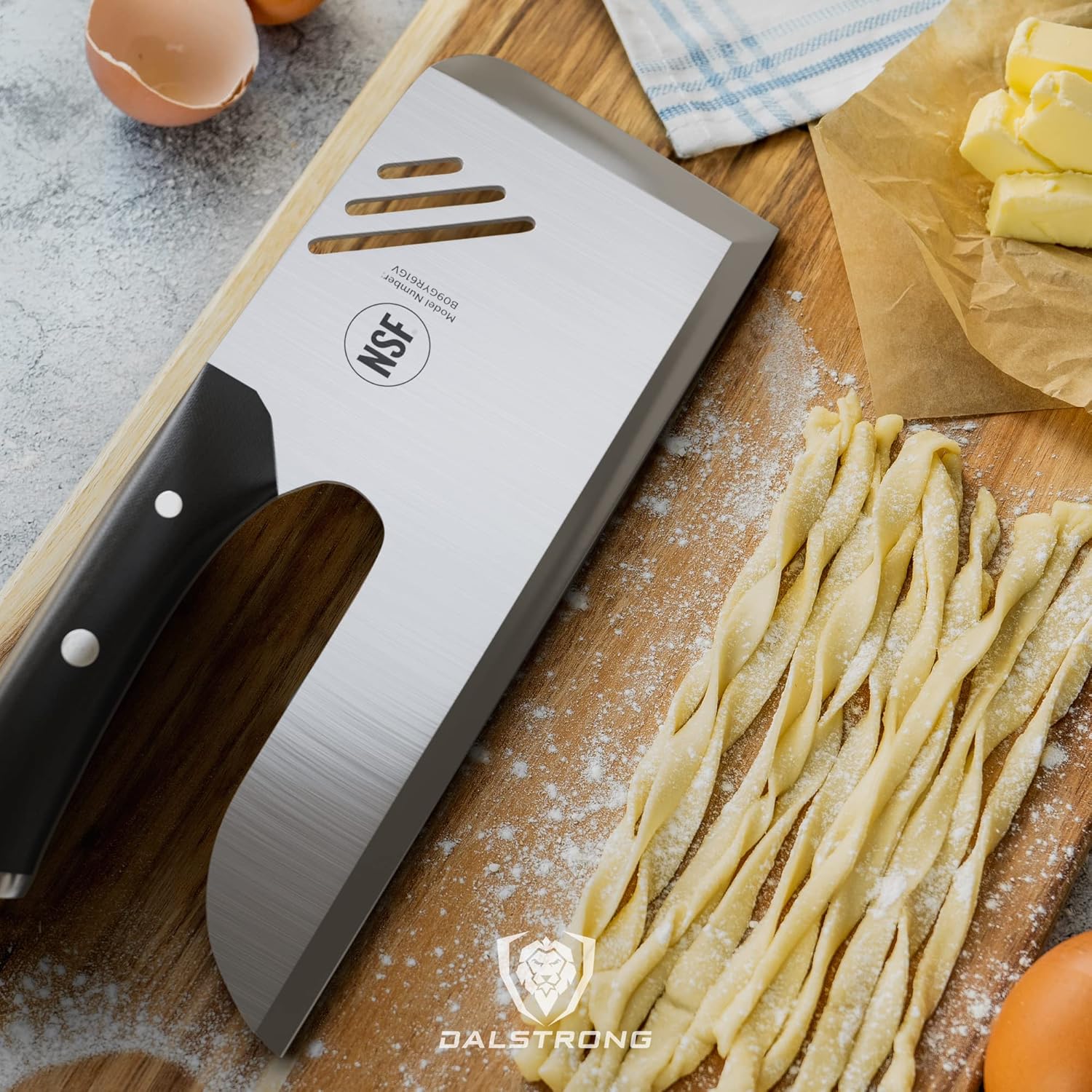 Dalstrong Menkiri – Cuchillo de fideos  9.5 pulgadas  Gladiator Series Elite  Cuchillo de cocina alemán de acero HC  Cuchillo asiático japonés