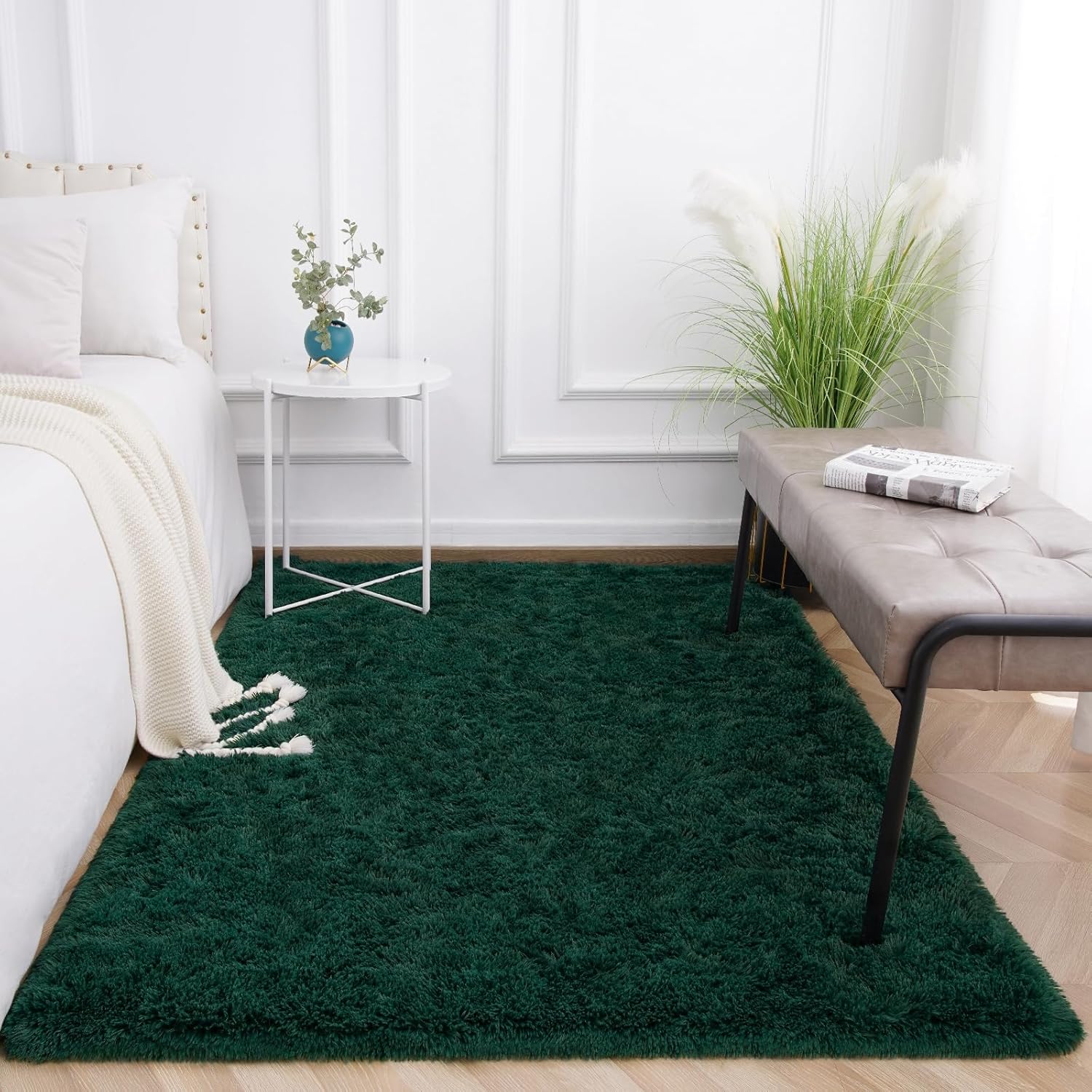Kimicole Alfombra de área para dormitorio, sala de estar, decoración del hogar, alfombra mullida mejorada de 6 x 9 pies para apartamento,