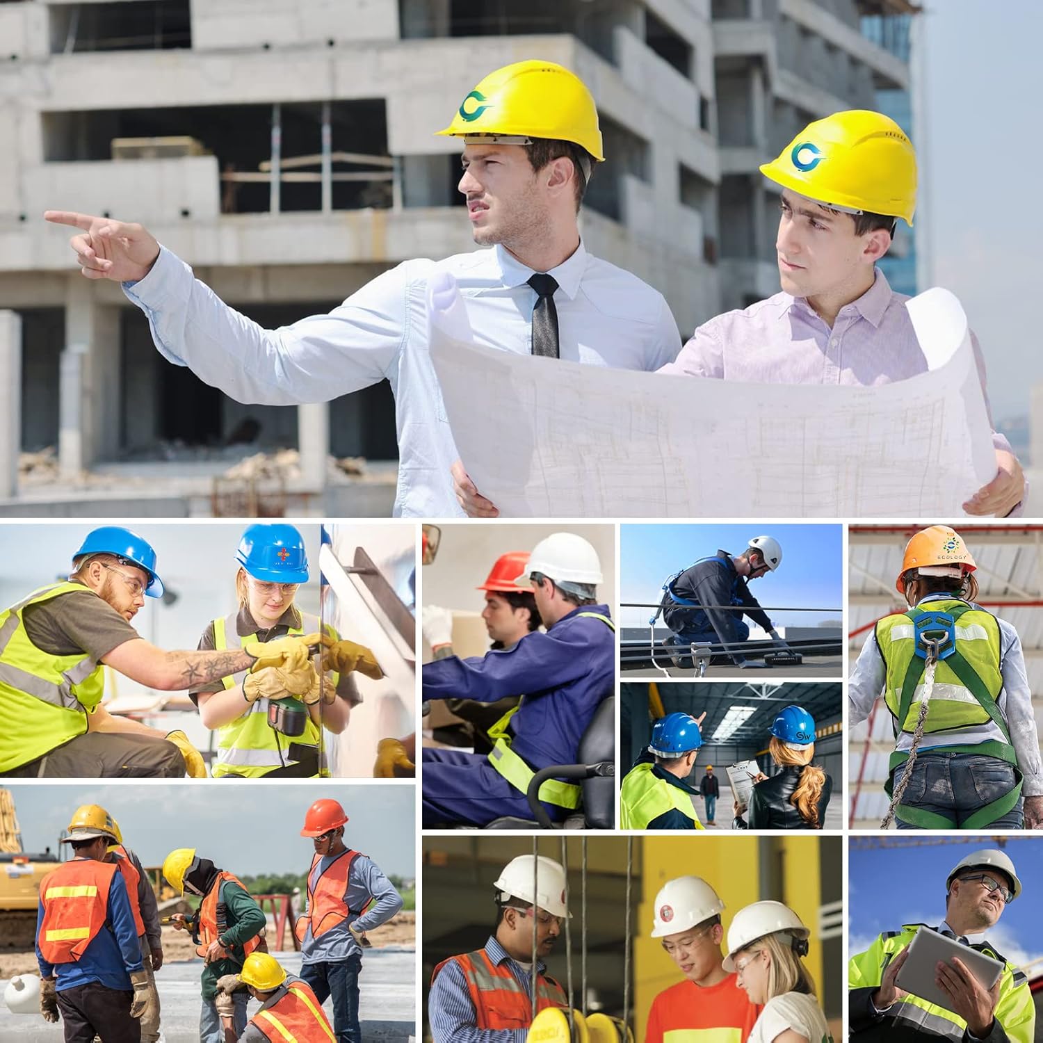 Cascos de seguridad personalizados para hombres, casco de construcción de logotipo personalizado
