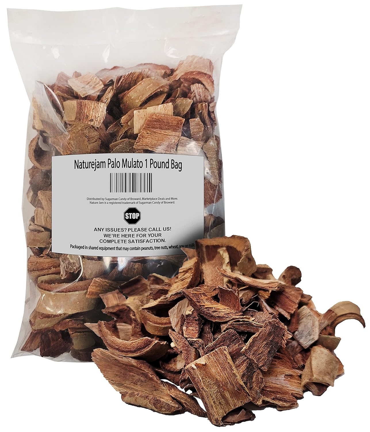 Naturejam Palo Mulato – Bolsa de 1 libra, 100% natural Wildcraft-Sin procesamiento, también conocida como Bursera Simaruba, indio desnudo, Jiote,