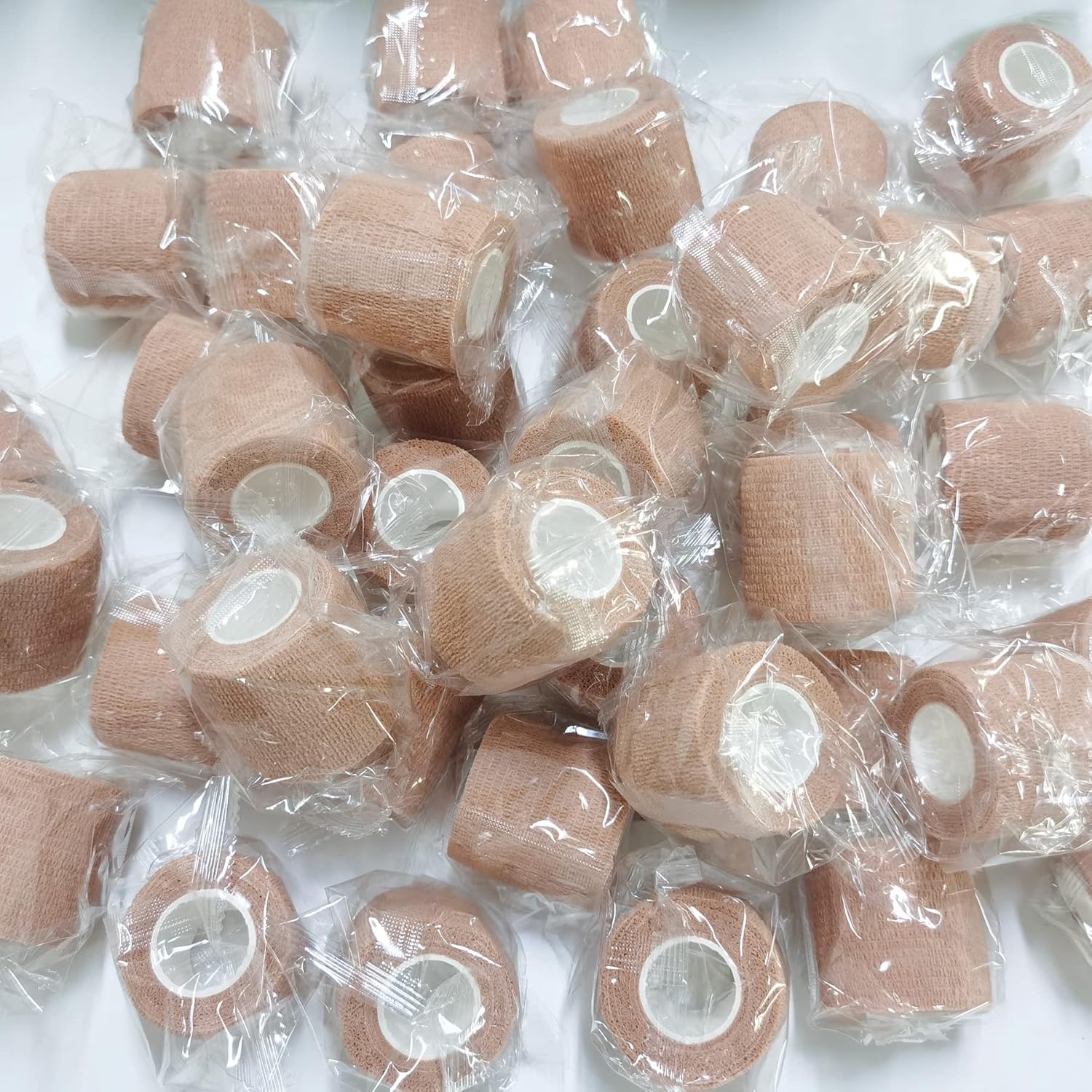 BQTQ 40 rollos de vendaje autoadhesivo de 2 pulgadas, vendaje elástico autoadhesivo, vendaje autoadhesivo para heridas, vendaje para esguinces de