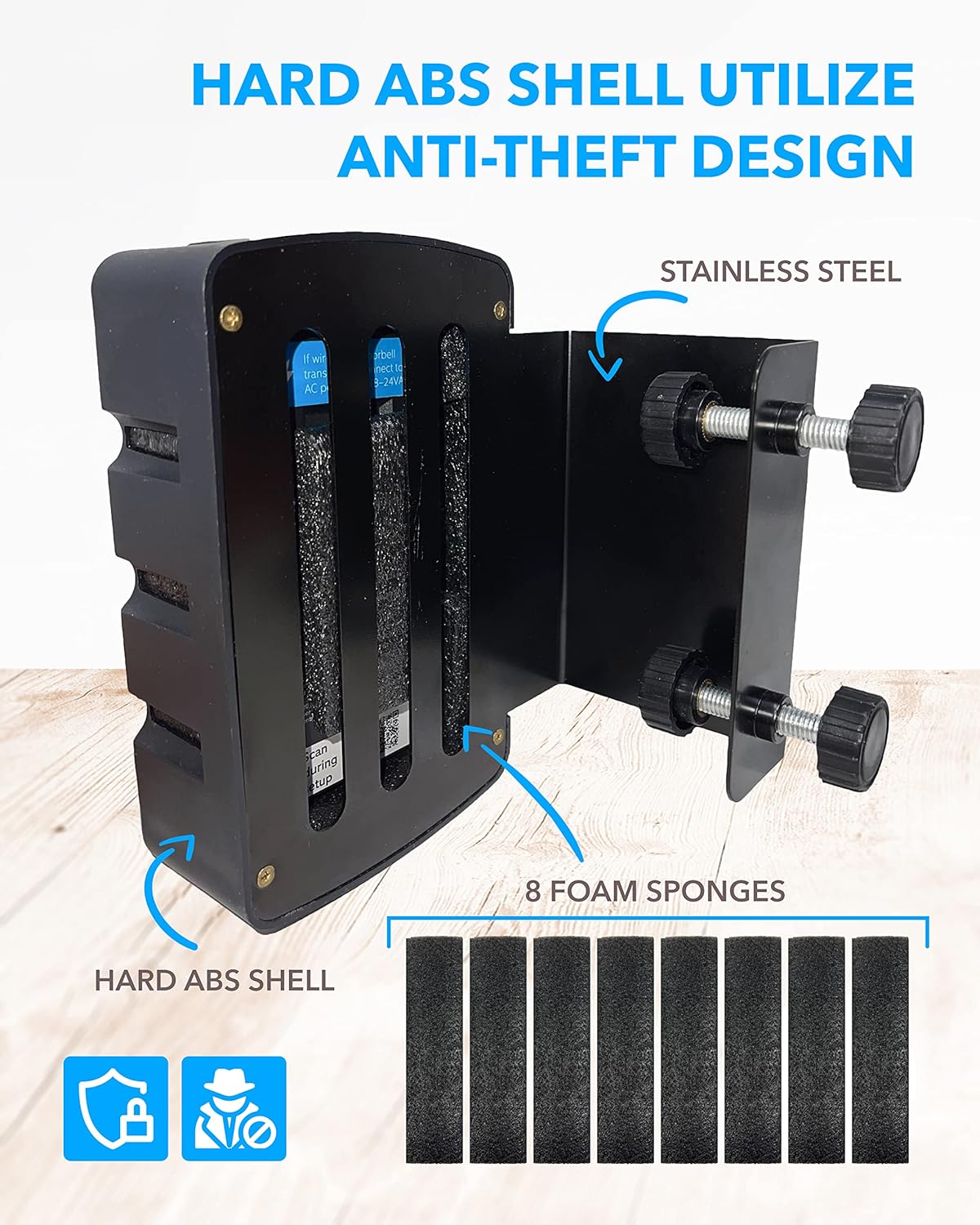 Skywin Soporte para timbre de video con anillo  Paquete de 2 unidades compatible con timbre inalámbrico  Sin taladro, fácil de instalar, soporte