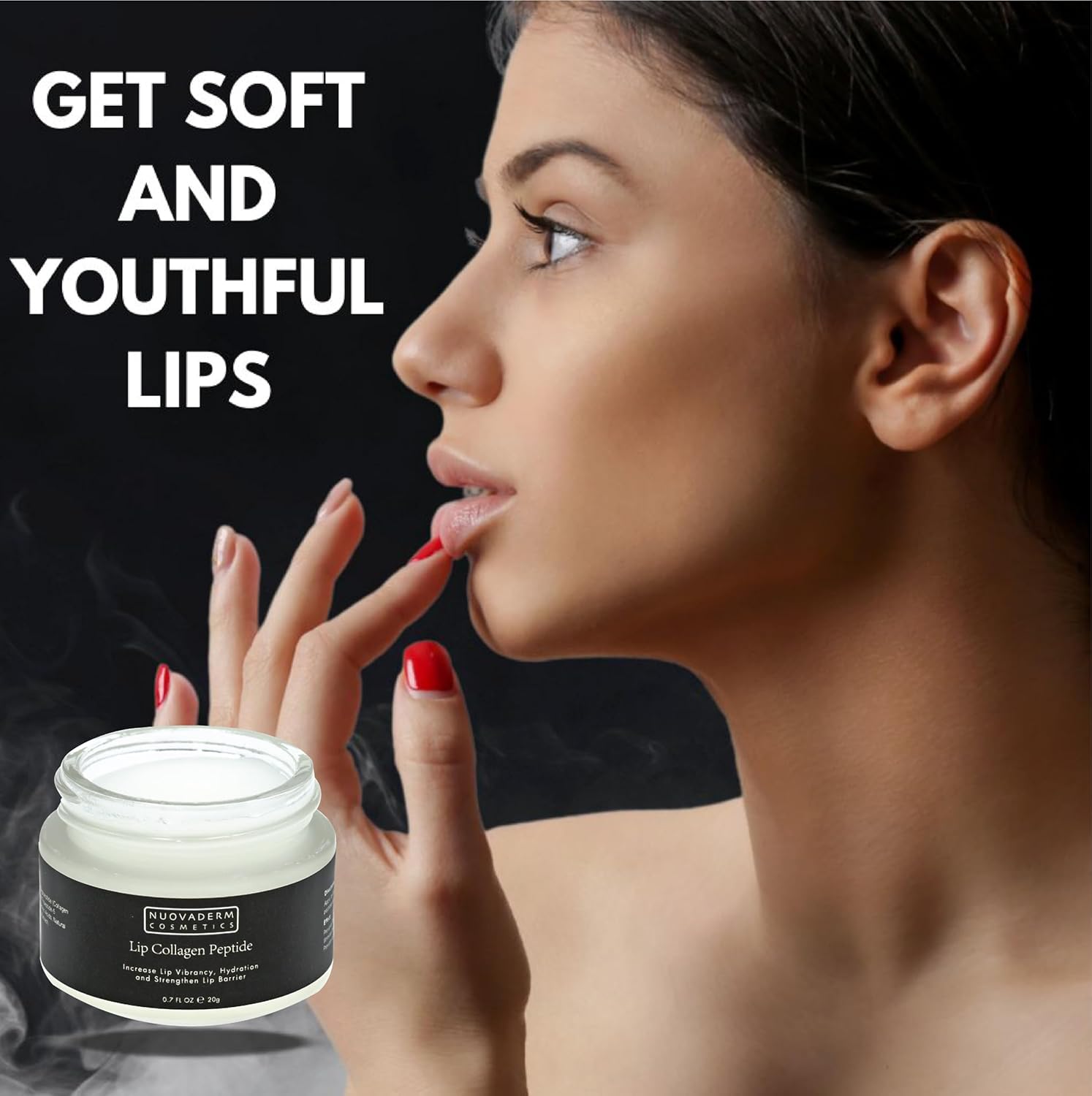 Péptidos de colágeno labial  Bálsamo vegano para rellenar los labios, mascarilla hidratante para labios, mositurizador labial, suaviza las líneas,
