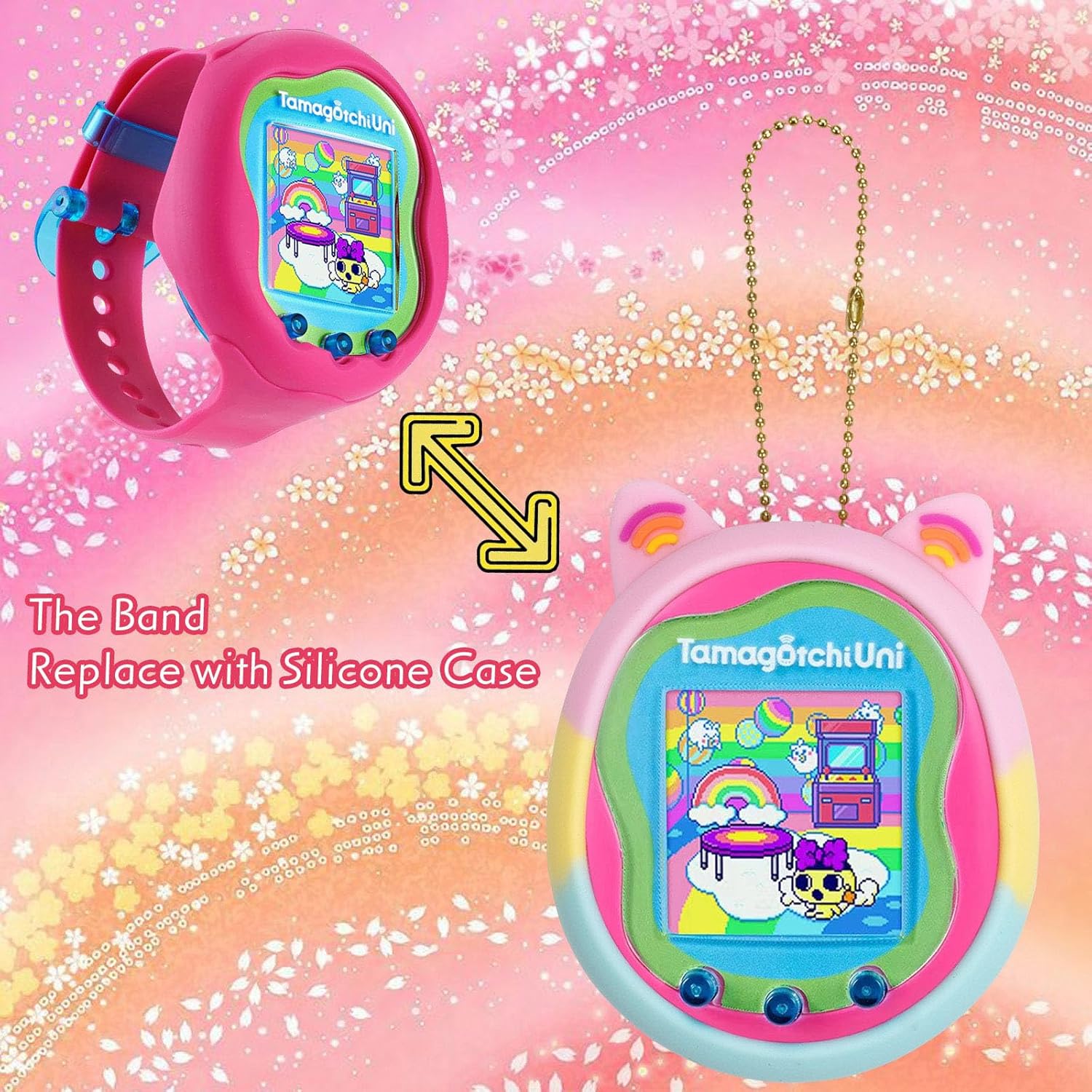 Tamagotchi Uni – Funda de silicona para máquina virtual para mascotas, protector de pantalla compatible con Tamagotchi Uni Watch Digital Pet (funda