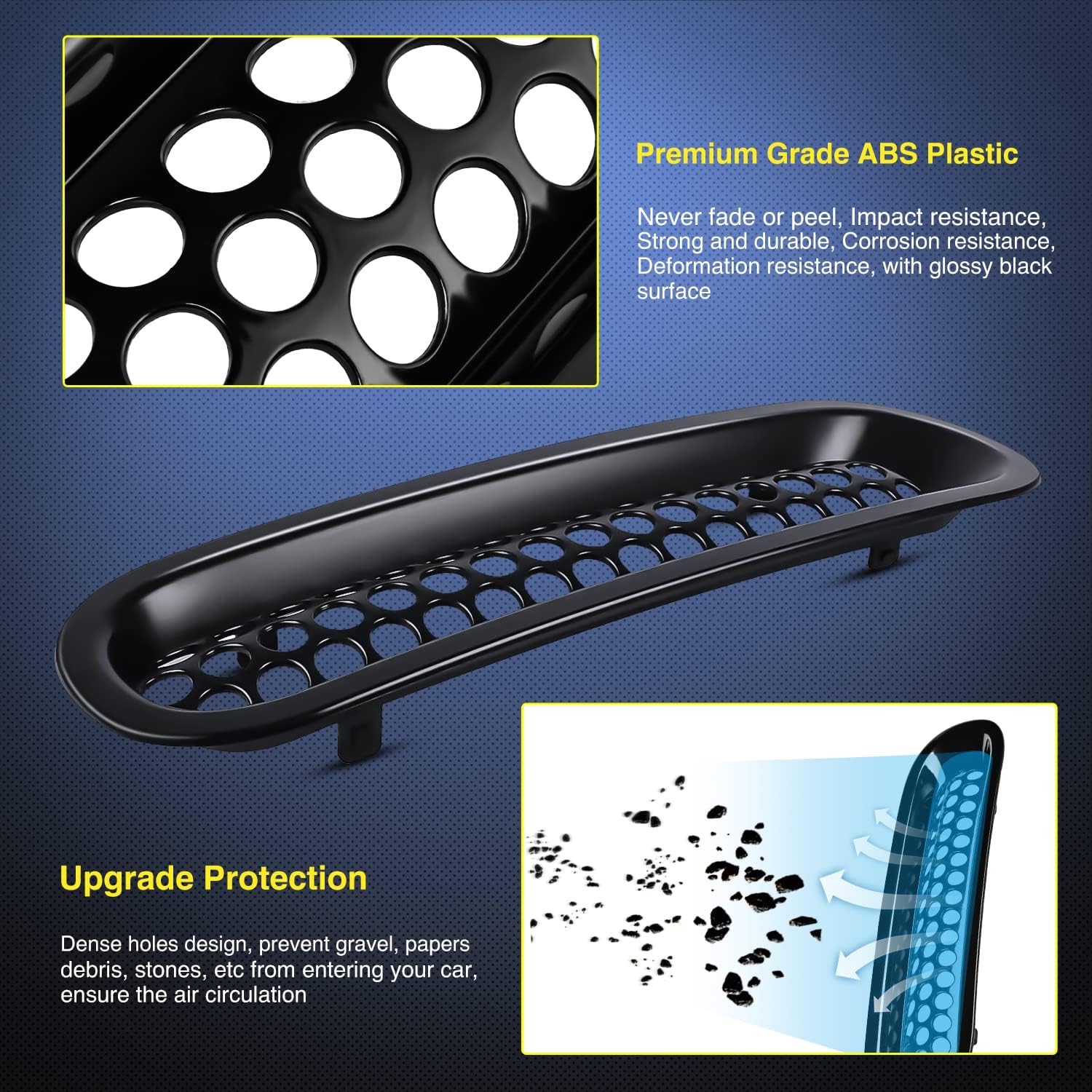 Protector de insertos de malla con clip para Wrangler JK 2007-2017