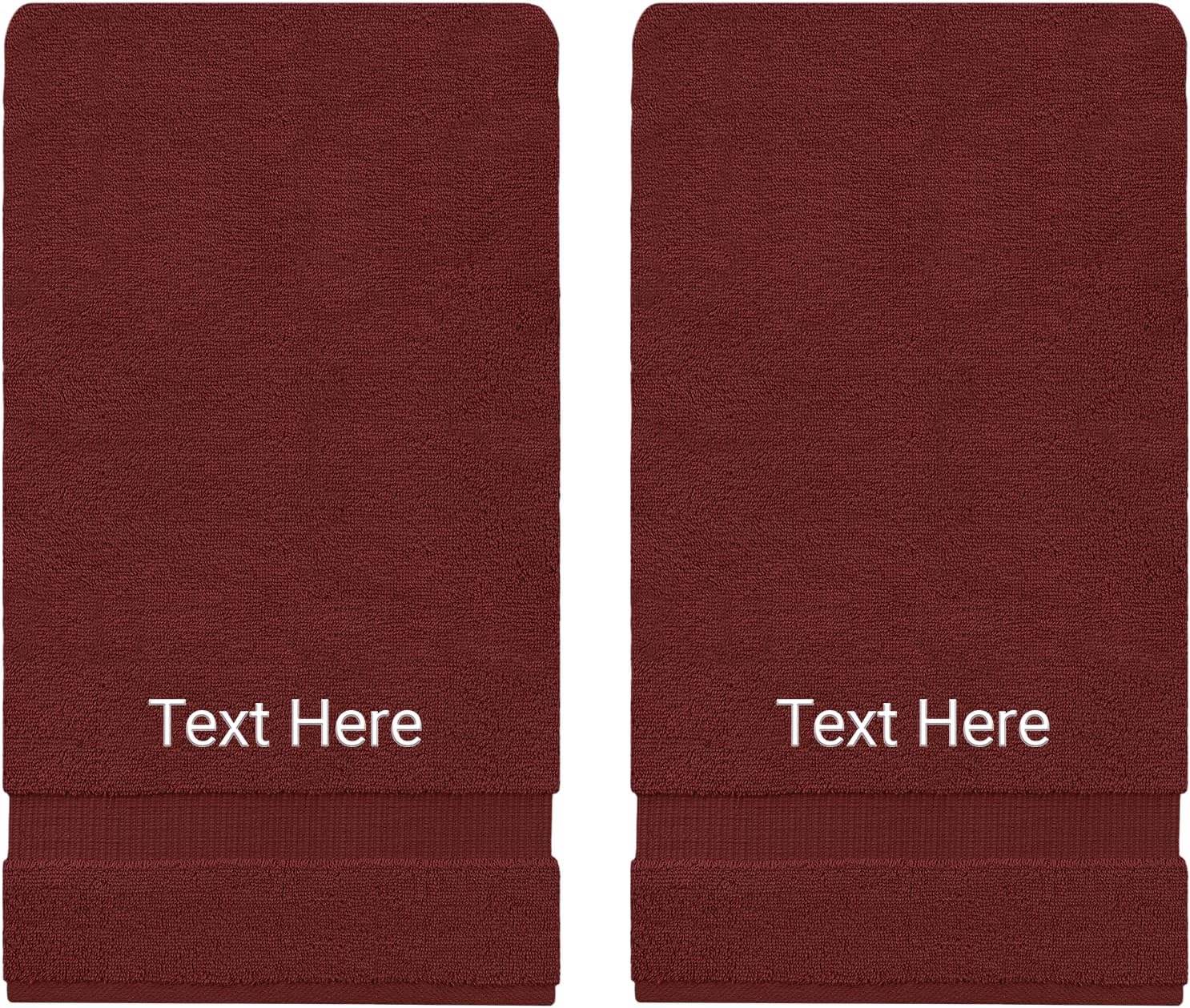 Chakir Turkish Linens Juego de toallas de baño turcas bordadas 100% algodón, suaves y absorbentes, 2 toallas de mano de 16 x 30 pulgadas (arándano)