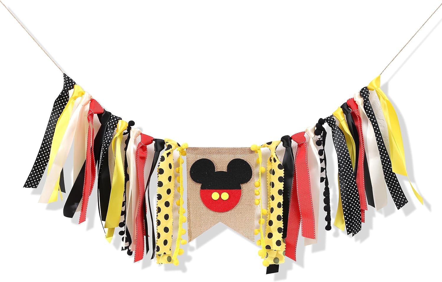 Cartel para silla alta de Mickey Mouse, decoración de cumpleaños de Mickey Mouse, silla alta de primer cumpleaños, cartel de silla alta de Mickey